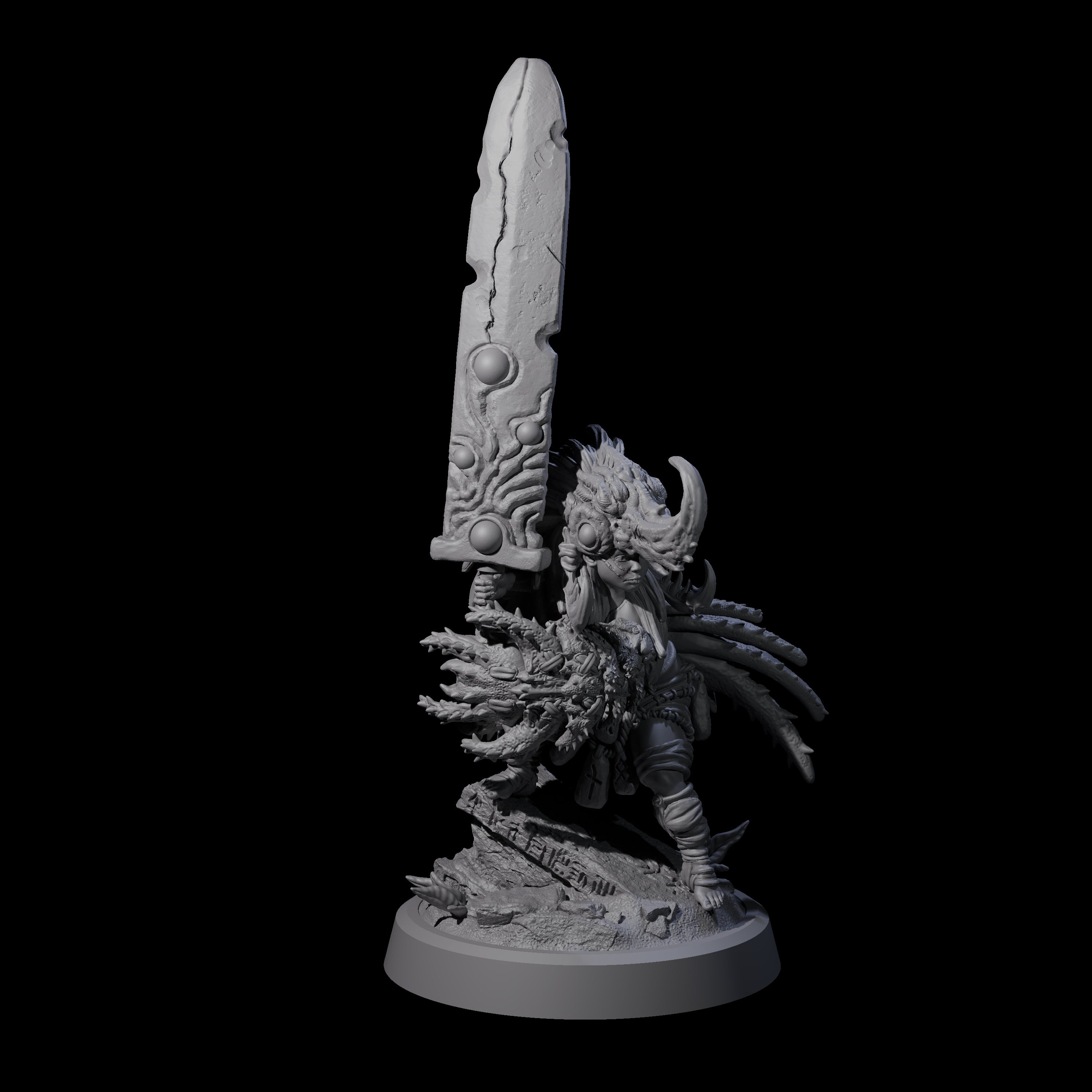 Aztec Inspired Halfing Fighter Miniature for Dungeons and Dragons, Pathfinder or other TTRPGs