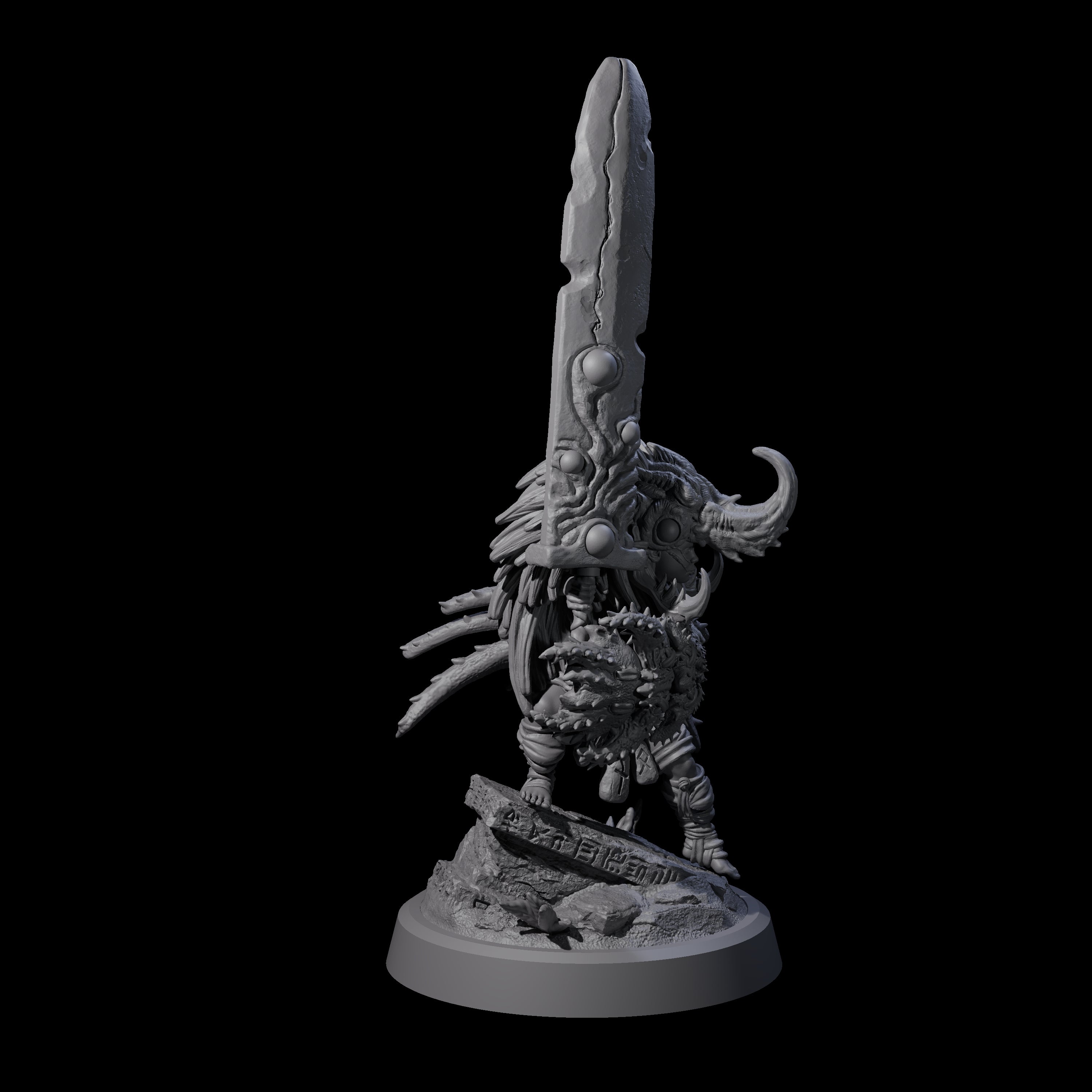 Aztec Inspired Halfing Fighter Miniature for Dungeons and Dragons, Pathfinder or other TTRPGs