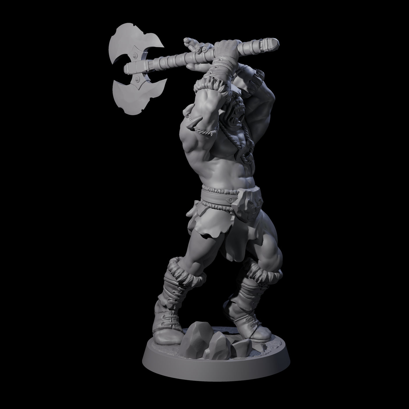 Bald Orc E Miniature for Dungeons and Dragons, Pathfinder or other TTRPGs