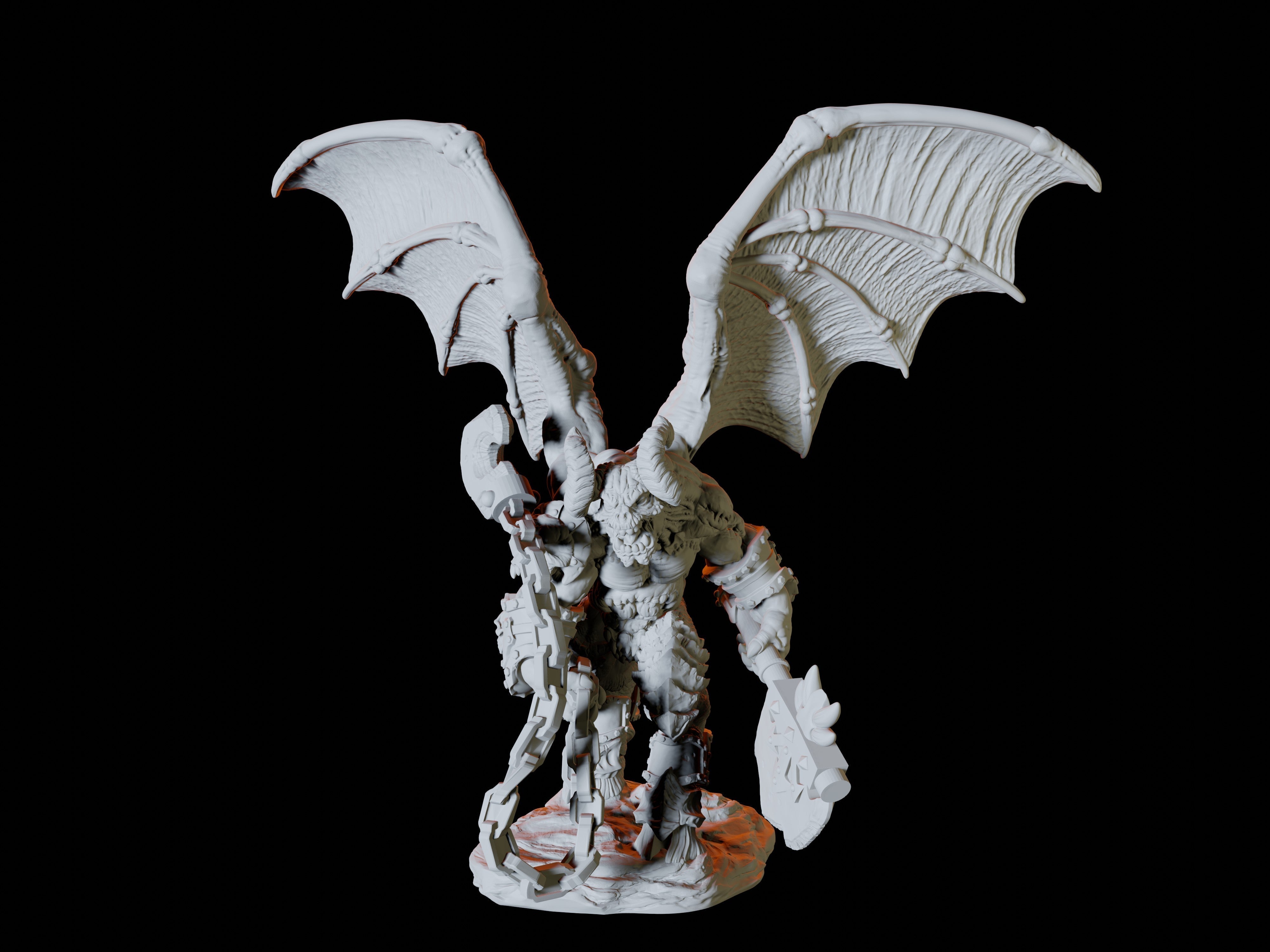 Chained Balor Miniature for Dungeons and Dragons - Myth Forged