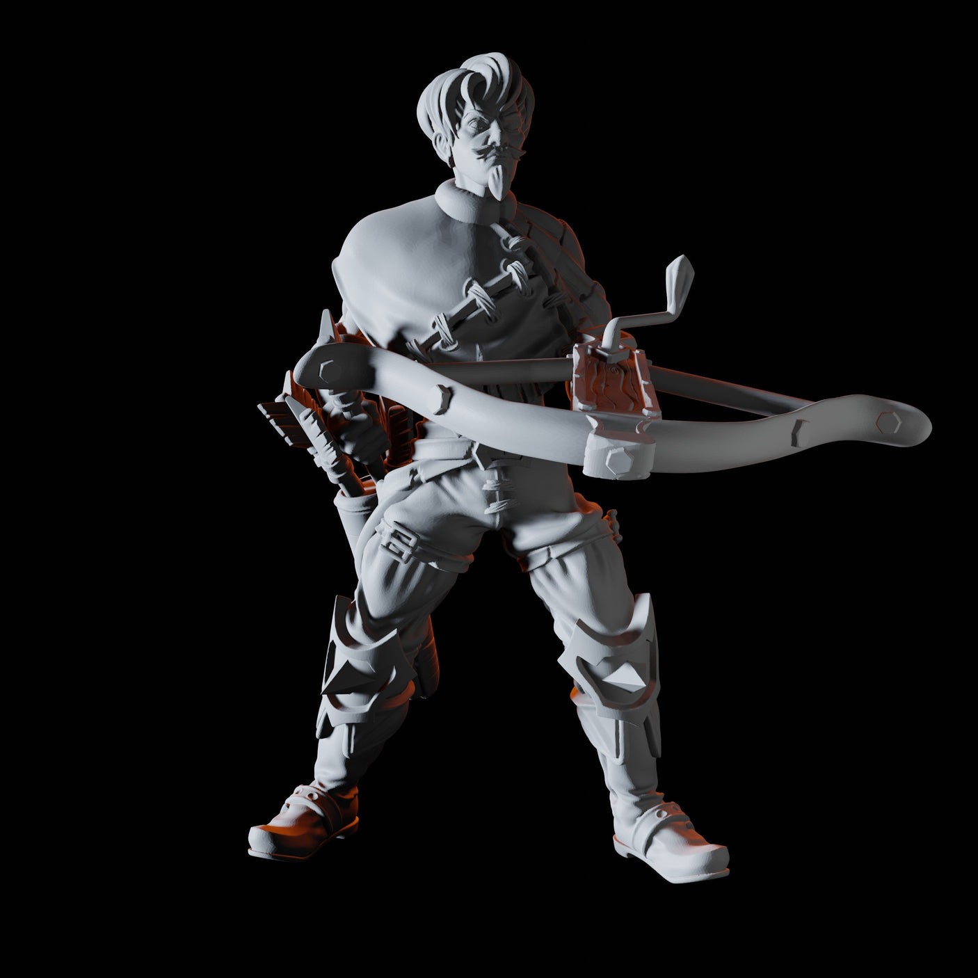 Bandit Crossbowman Miniature for Dungeons and Dragons, Pathfinder or other TTRPGs