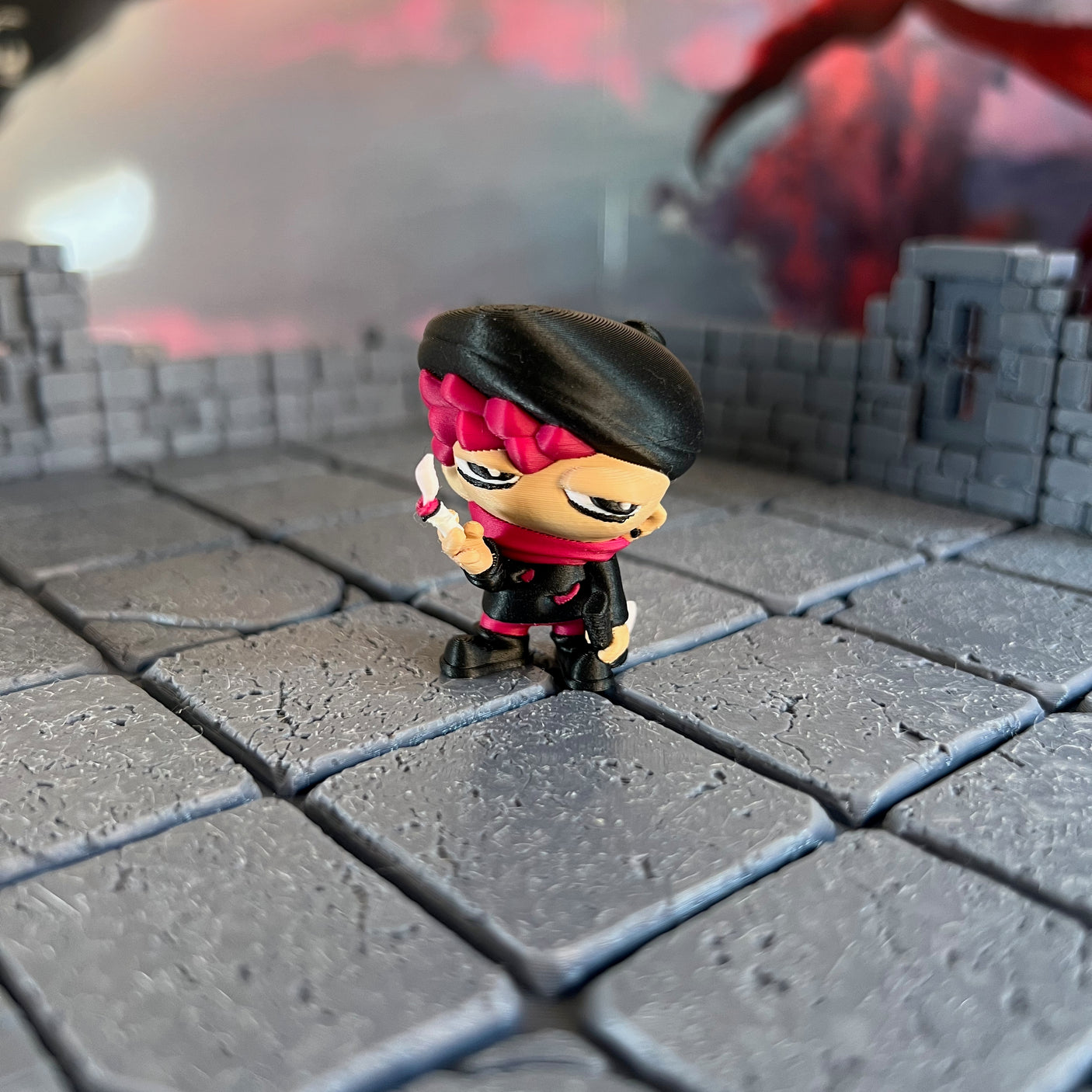 Bandit Gangsters Set of Three Multicolour Table Ready Miniature Miniature for Dungeons and Dragons, Pathfinder or other TTRPGs