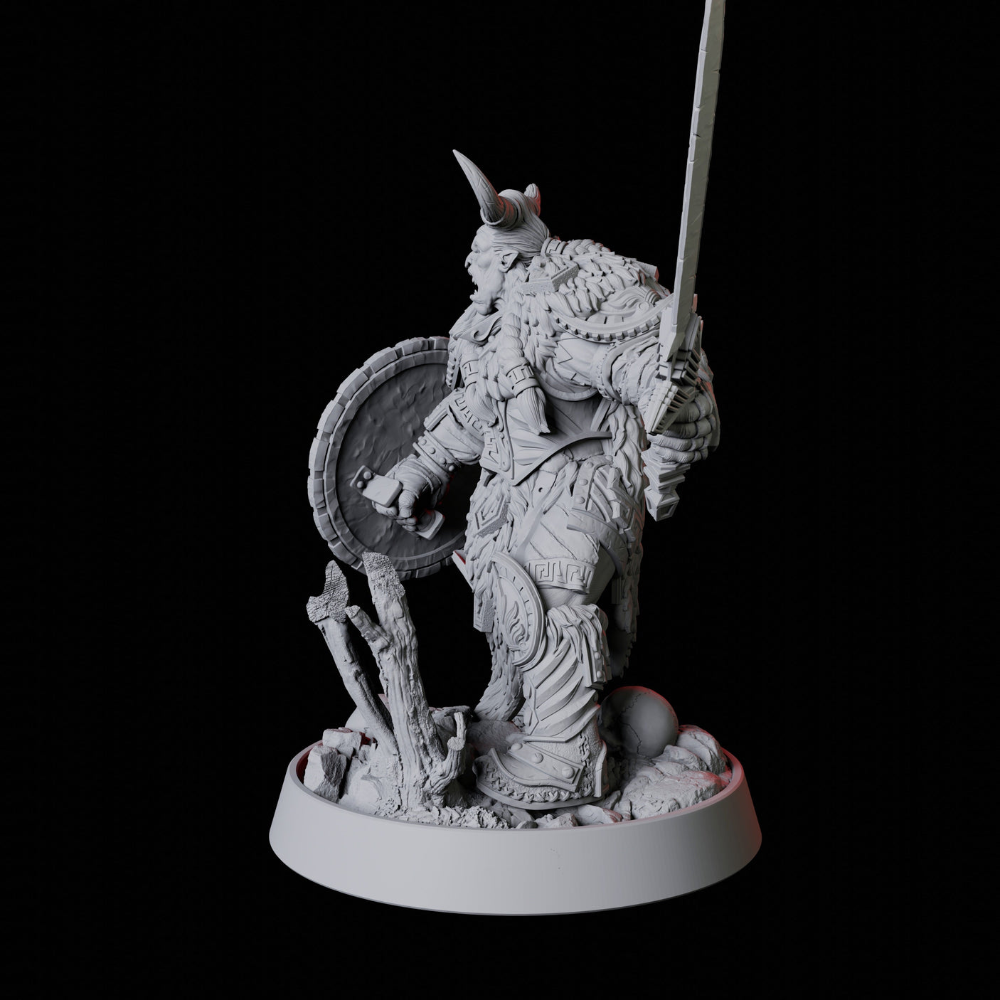 Barbarian Berserker Miniature for Dungeons and Dragons, Pathfinder or other TTRPGs