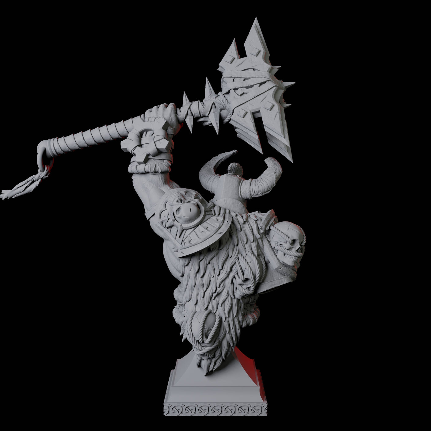 Barbarian Bust Miniature for Dungeons and Dragons, Pathfinder or other TTRPGs