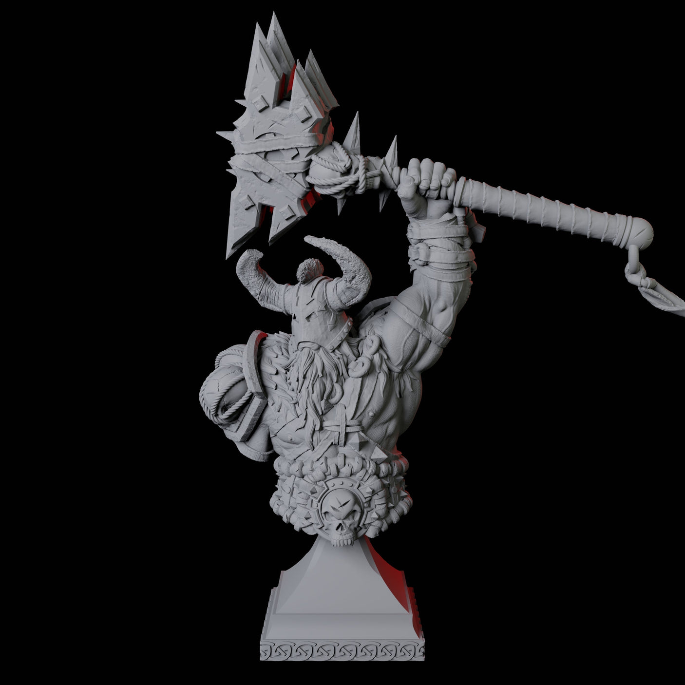 Barbarian Bust Miniature for Dungeons and Dragons, Pathfinder or other TTRPGs