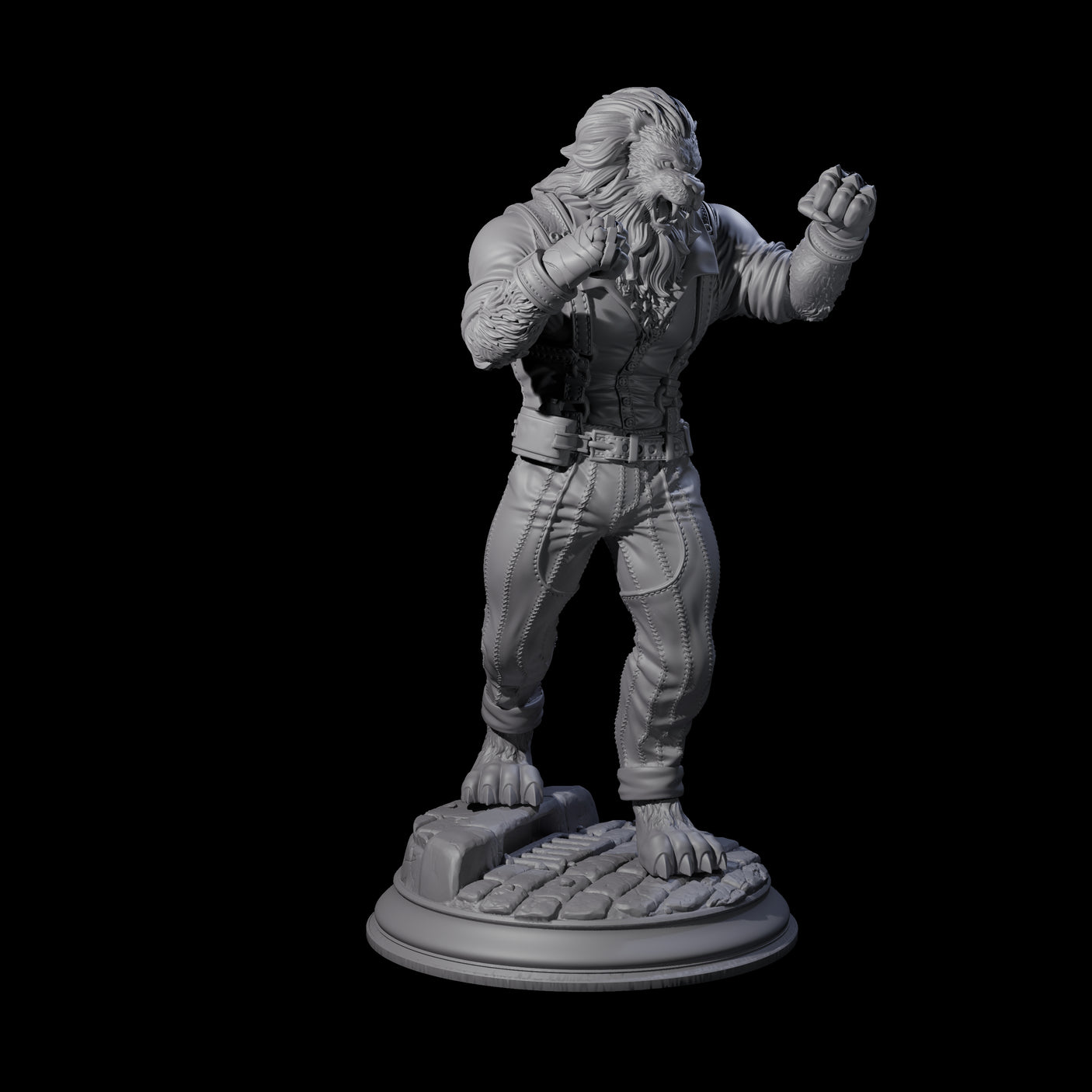 Bare Knuckle Fighter Miniature for Dungeons and Dragons, Pathfinder or other TTRPGs