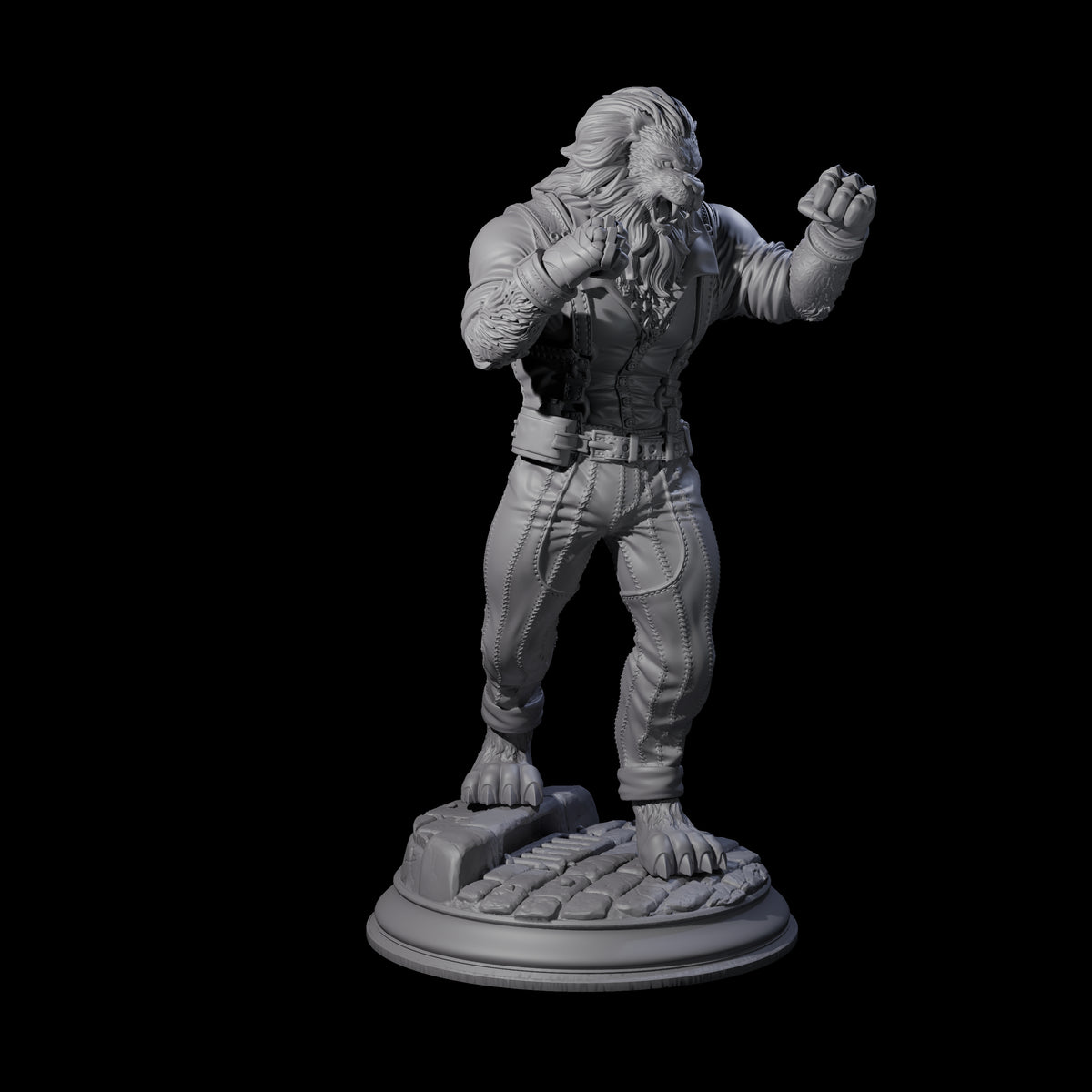 Bare Knuckle Fighter Miniature for Dungeons and Dragons, Pathfinder or other TTRPGs