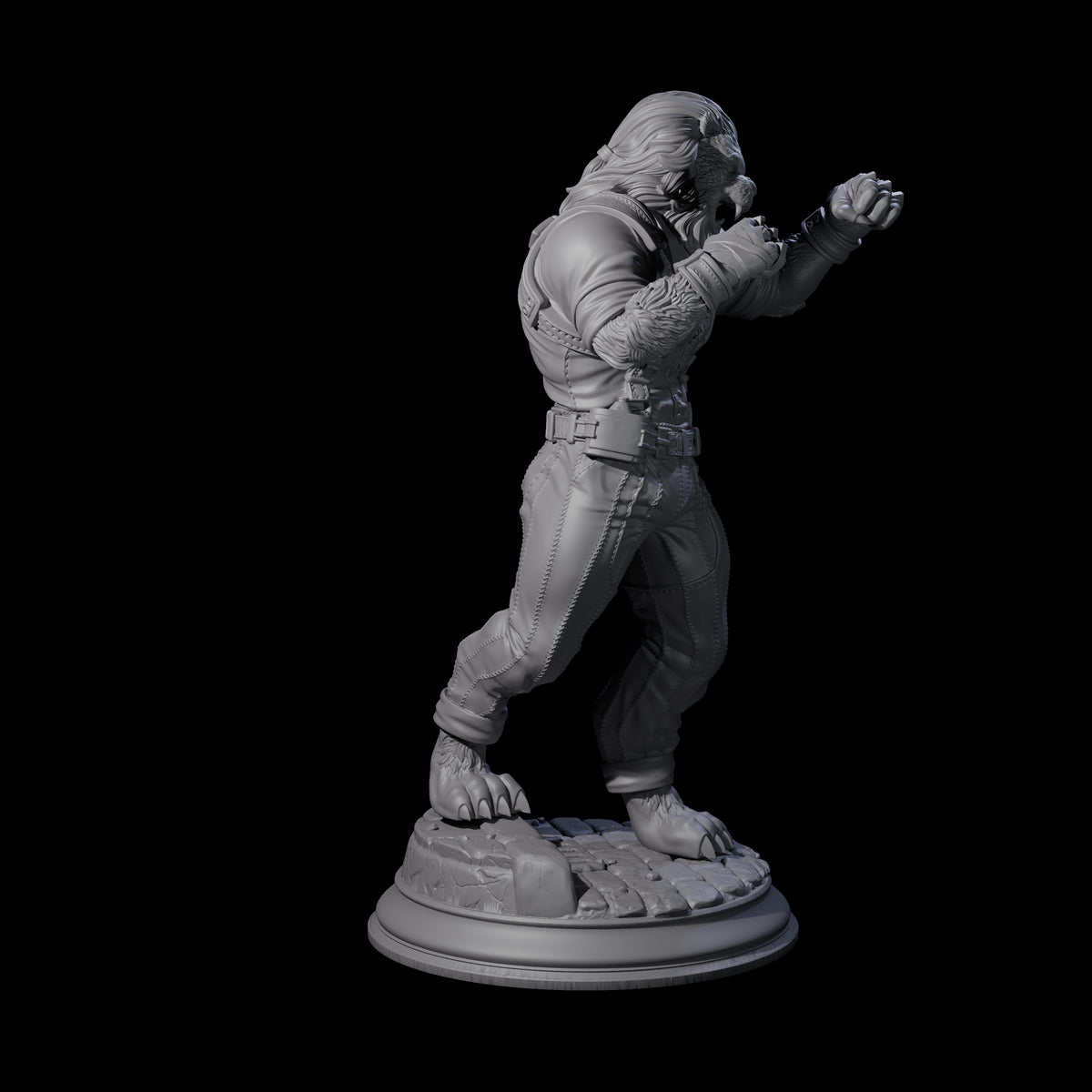 Bare Knuckle Fighter Miniature for Dungeons and Dragons, Pathfinder or other TTRPGs