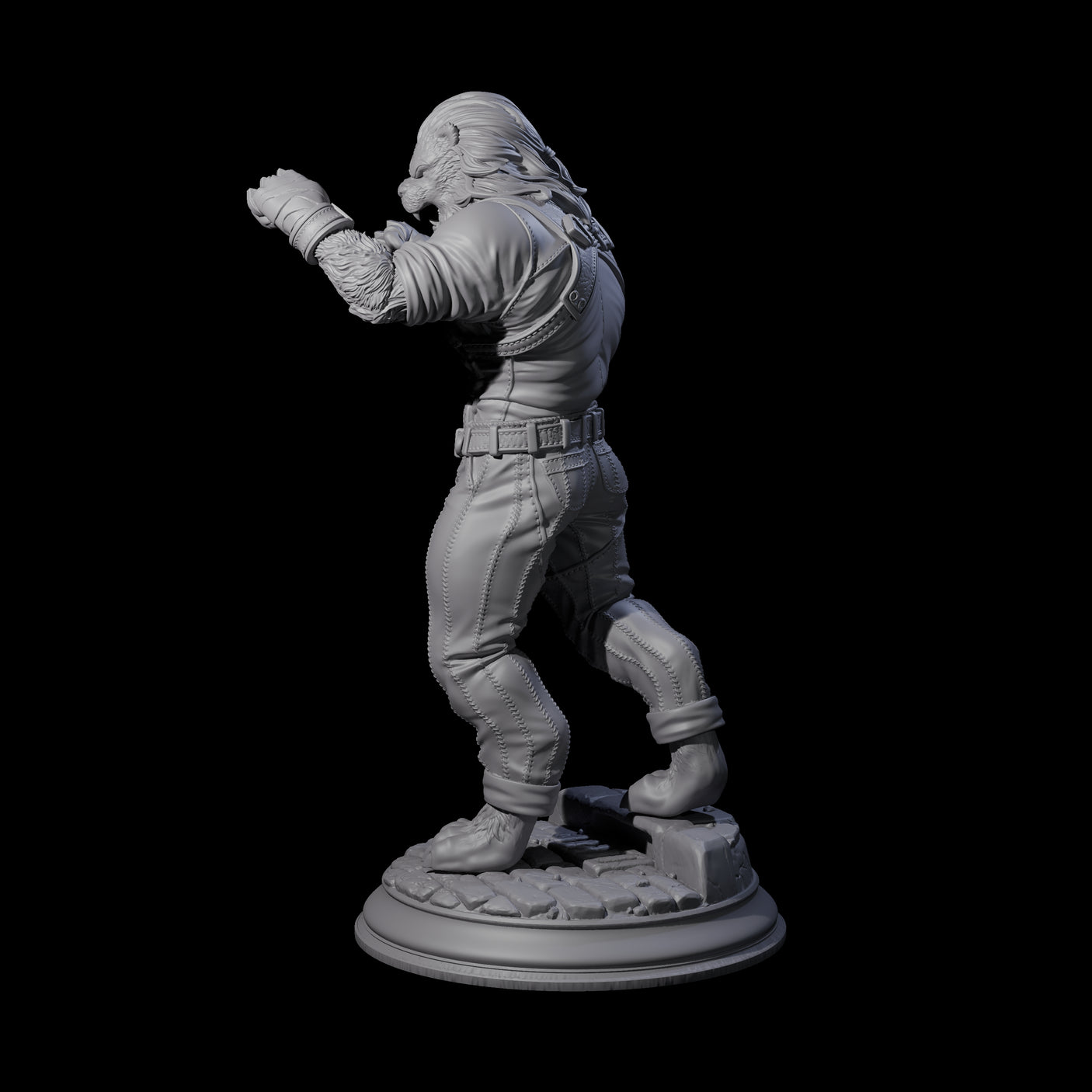 Bare Knuckle Fighter Miniature for Dungeons and Dragons, Pathfinder or other TTRPGs