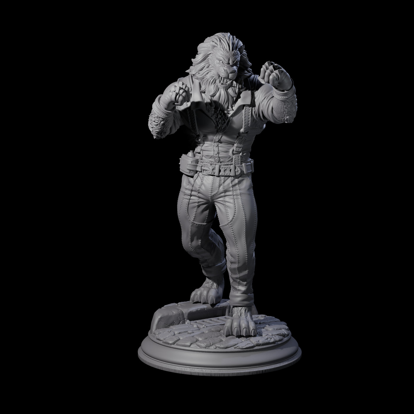Bare Knuckle Fighter Miniature for Dungeons and Dragons, Pathfinder or other TTRPGs
