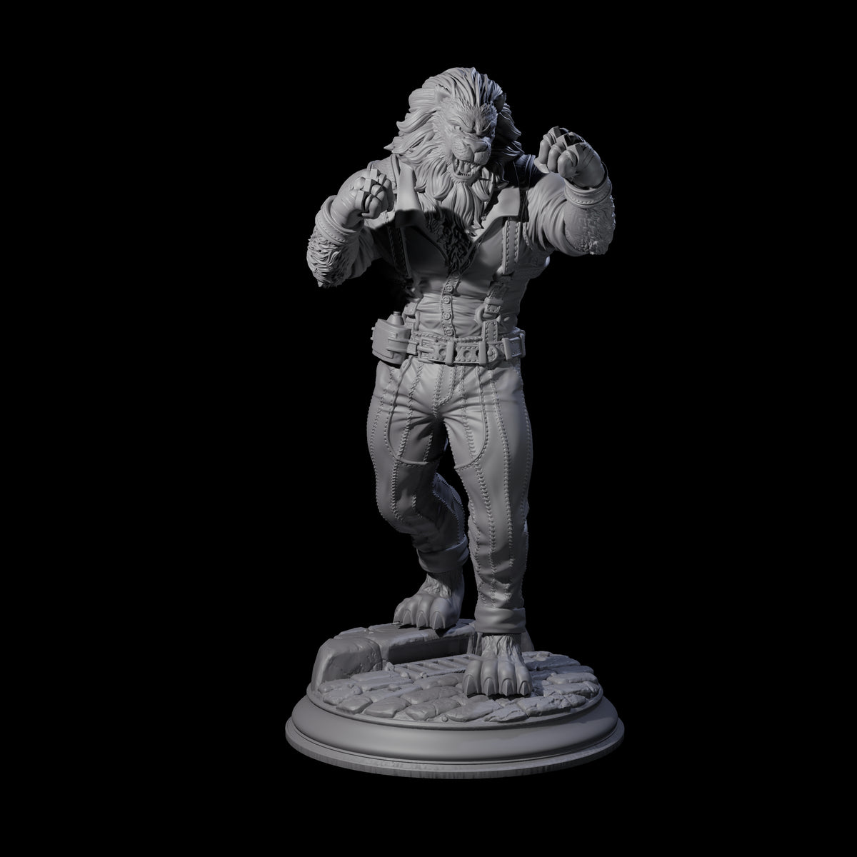 Bare Knuckle Fighter Miniature for Dungeons and Dragons, Pathfinder or other TTRPGs
