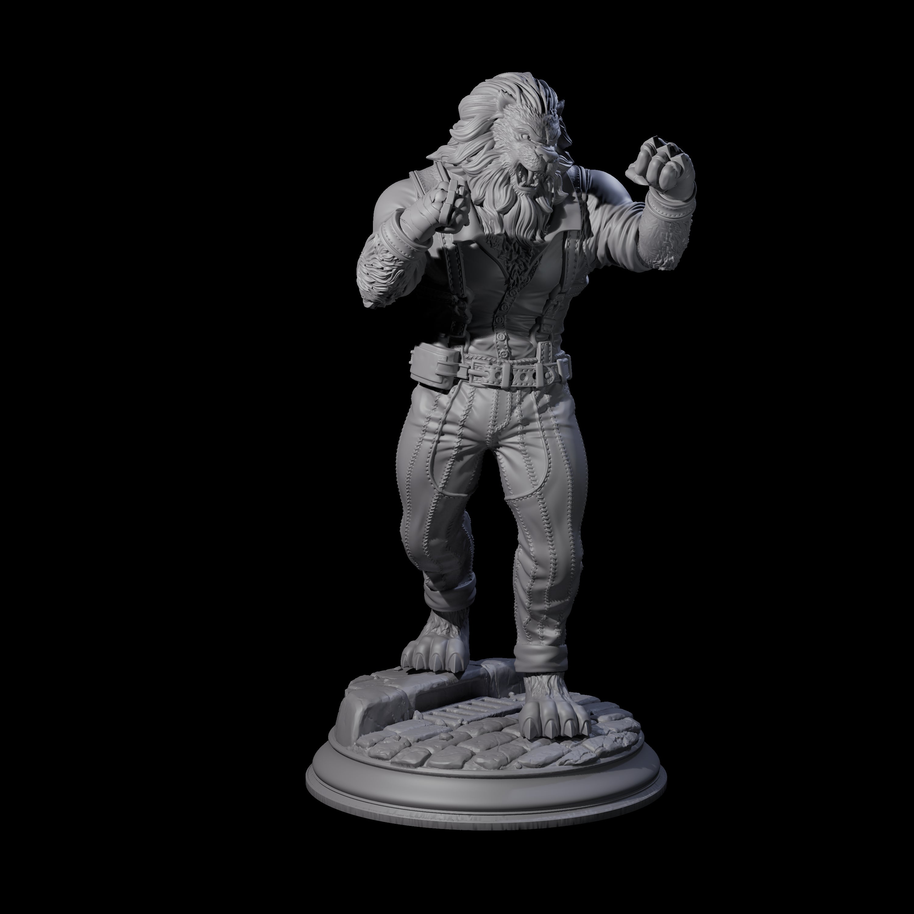 Bare Knuckle Fighter Miniature for Dungeons and Dragons, Pathfinder or other TTRPGs