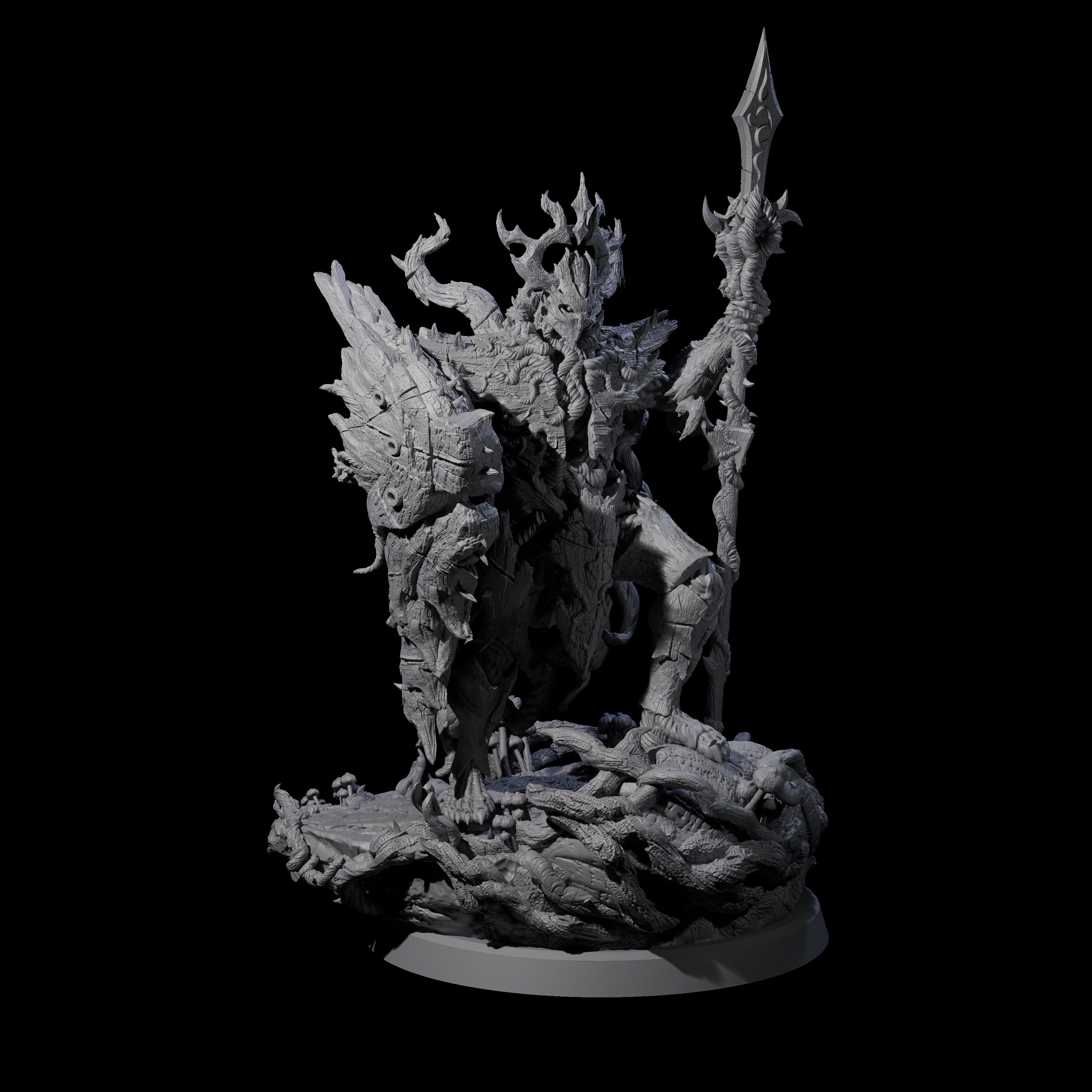 Barky Briar Knight A Miniature for Dungeons and Dragons, Pathfinder or other TTRPGs