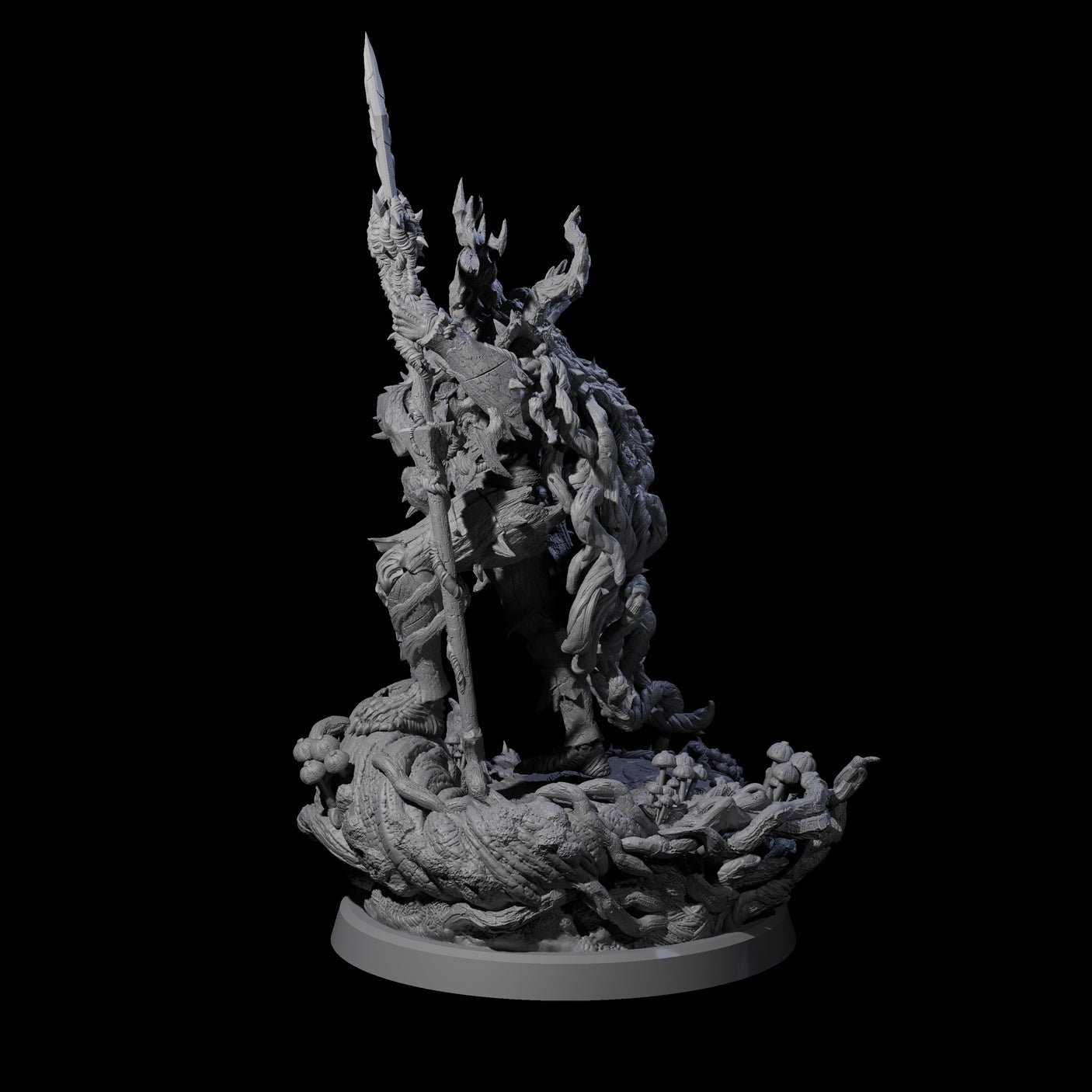 Barky Briar Knight A Miniature for Dungeons and Dragons, Pathfinder or other TTRPGs
