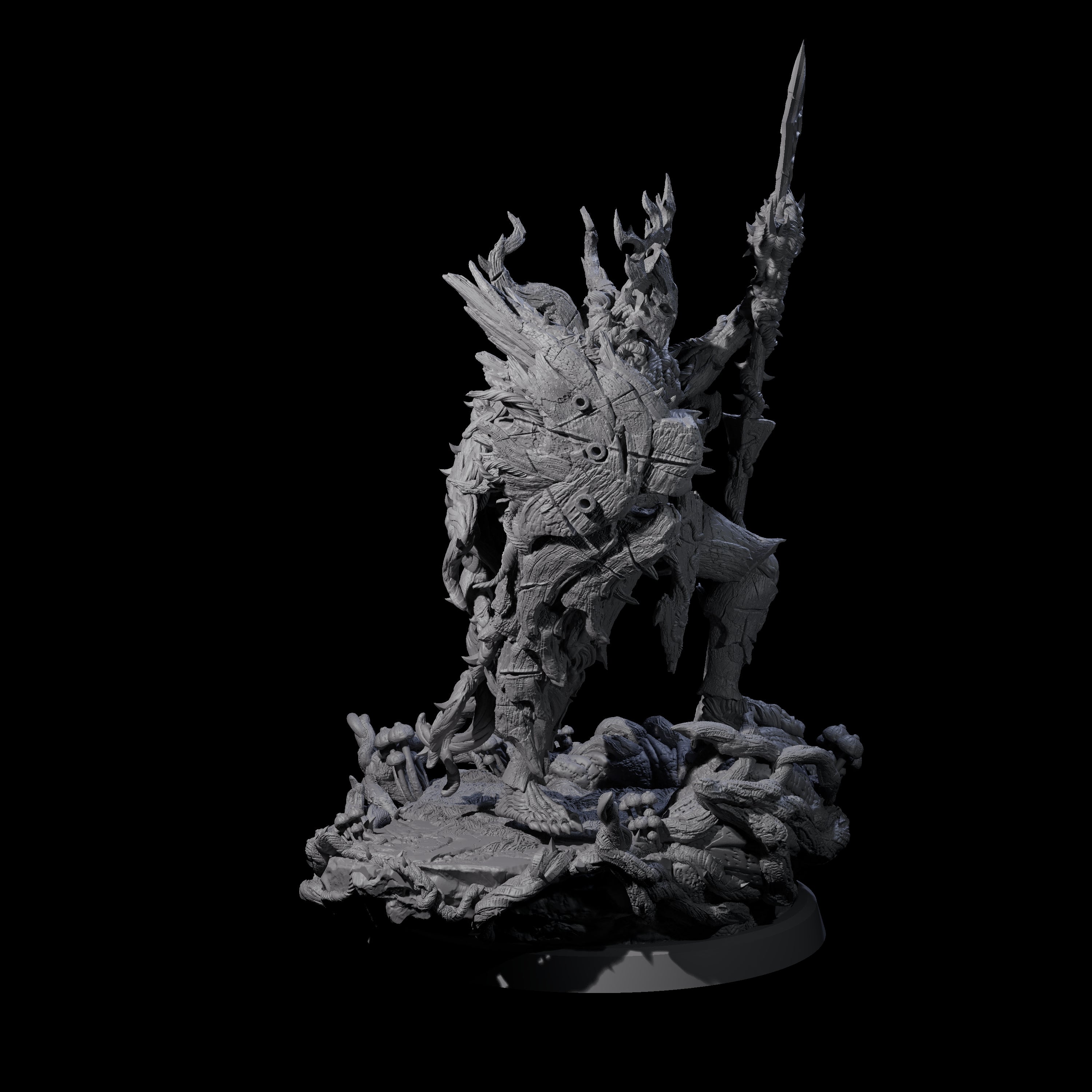 Barky Briar Knight A Miniature for Dungeons and Dragons, Pathfinder or other TTRPGs