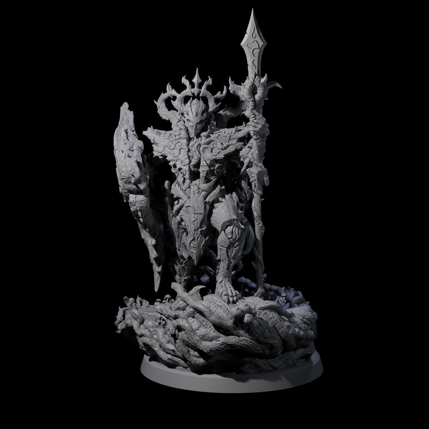 Barky Briar Knight A Miniature for Dungeons and Dragons, Pathfinder or other TTRPGs