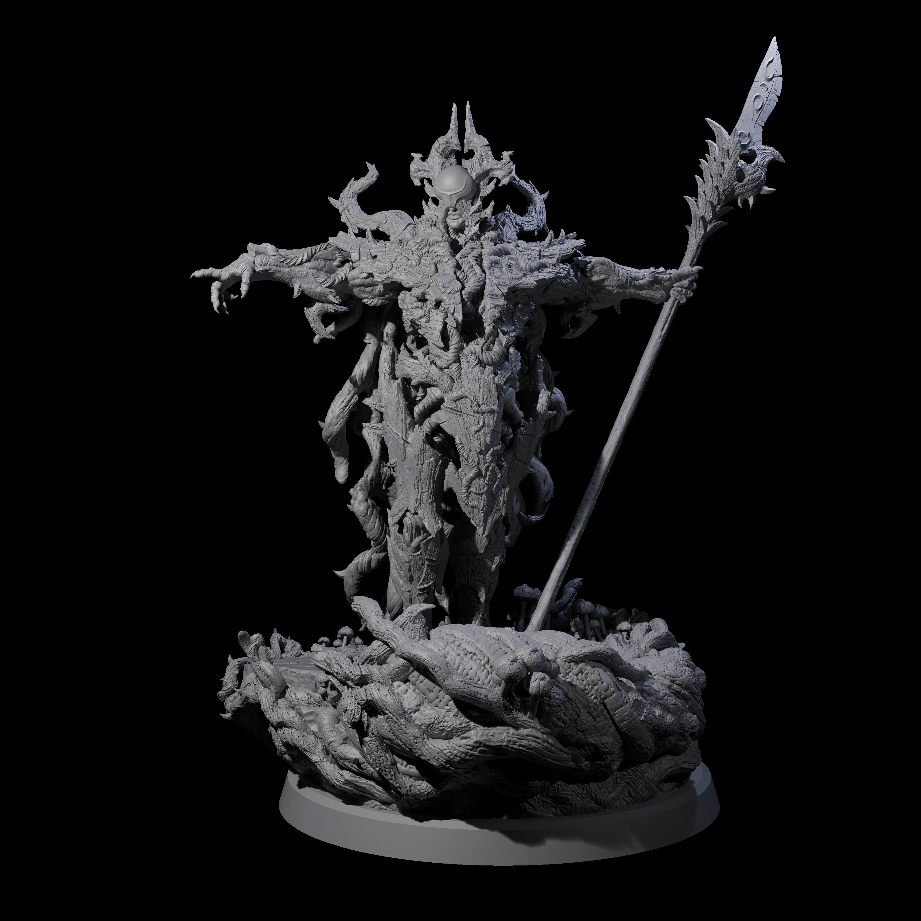 Barky Briar Knight B Miniature for Dungeons and Dragons, Pathfinder or other TTRPGs