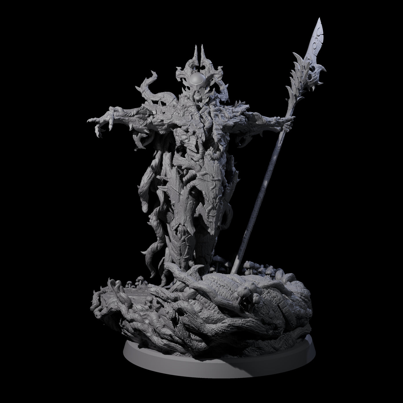 Barky Briar Knight B Miniature for Dungeons and Dragons, Pathfinder or other TTRPGs