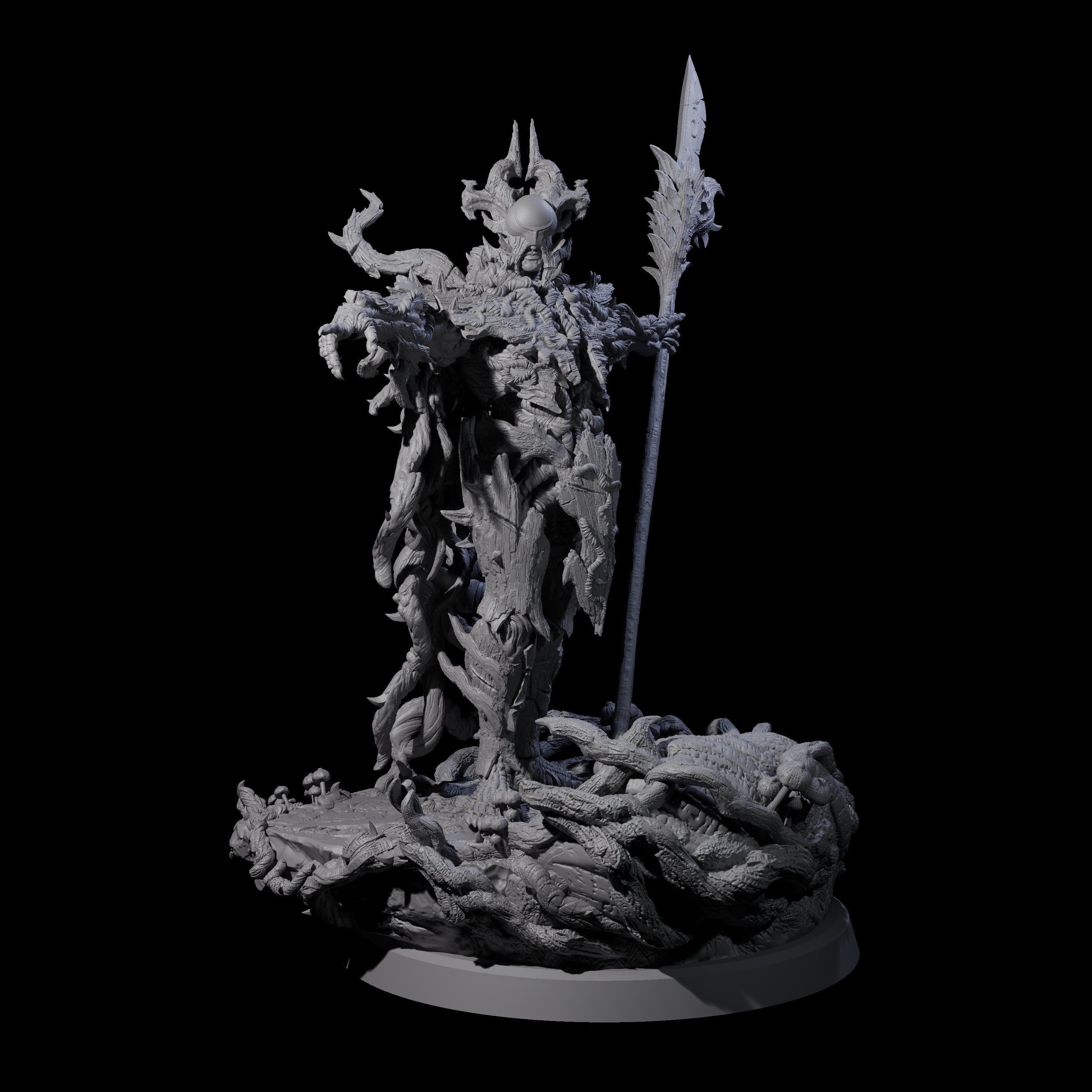 Barky Briar Knight B Miniature for Dungeons and Dragons, Pathfinder or other TTRPGs