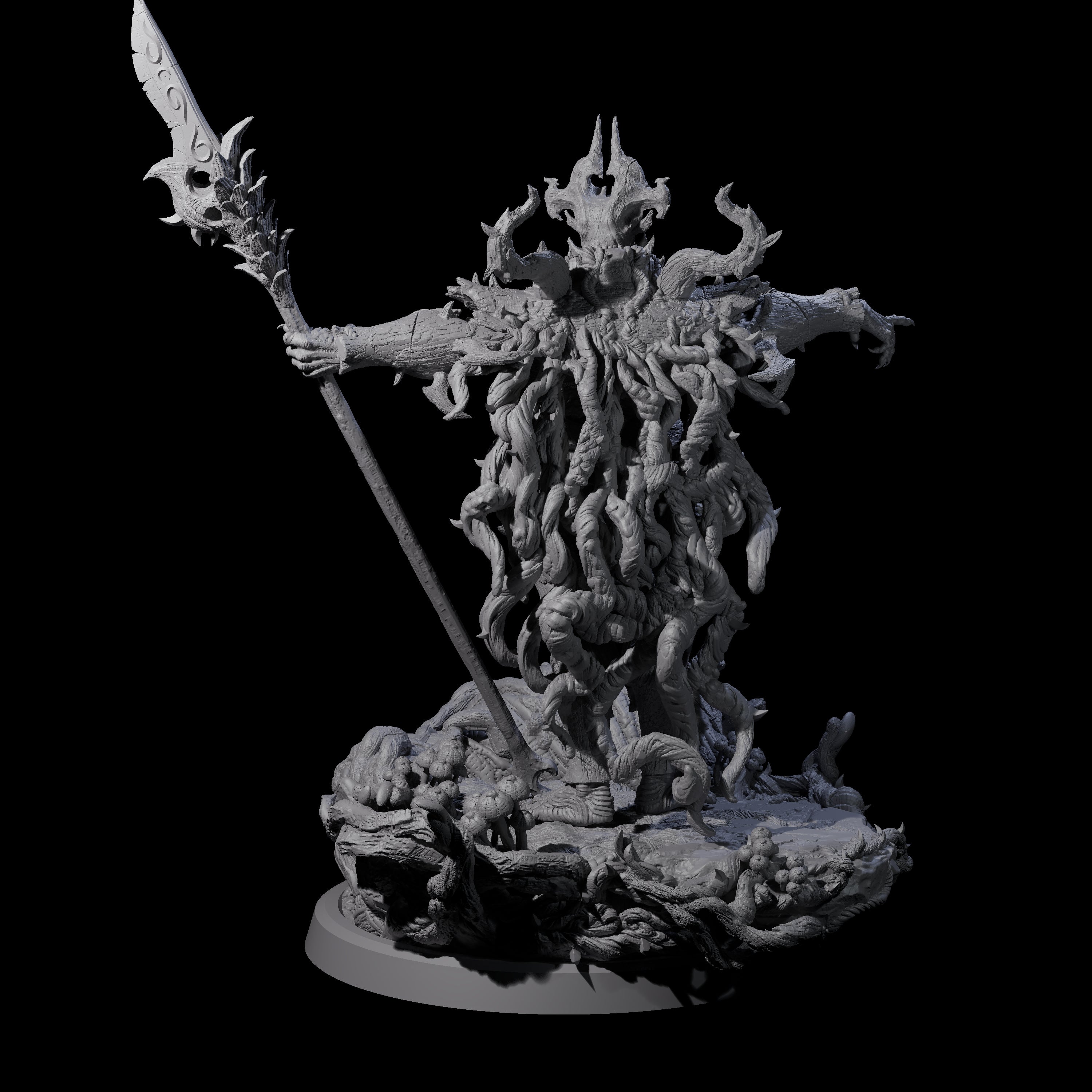 Barky Briar Knight B Miniature for Dungeons and Dragons, Pathfinder or other TTRPGs