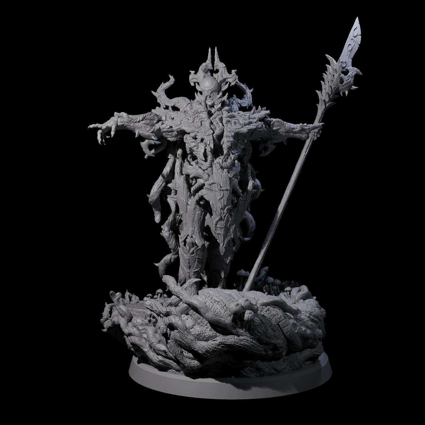 Barky Briar Knight B Miniature for Dungeons and Dragons, Pathfinder or other TTRPGs