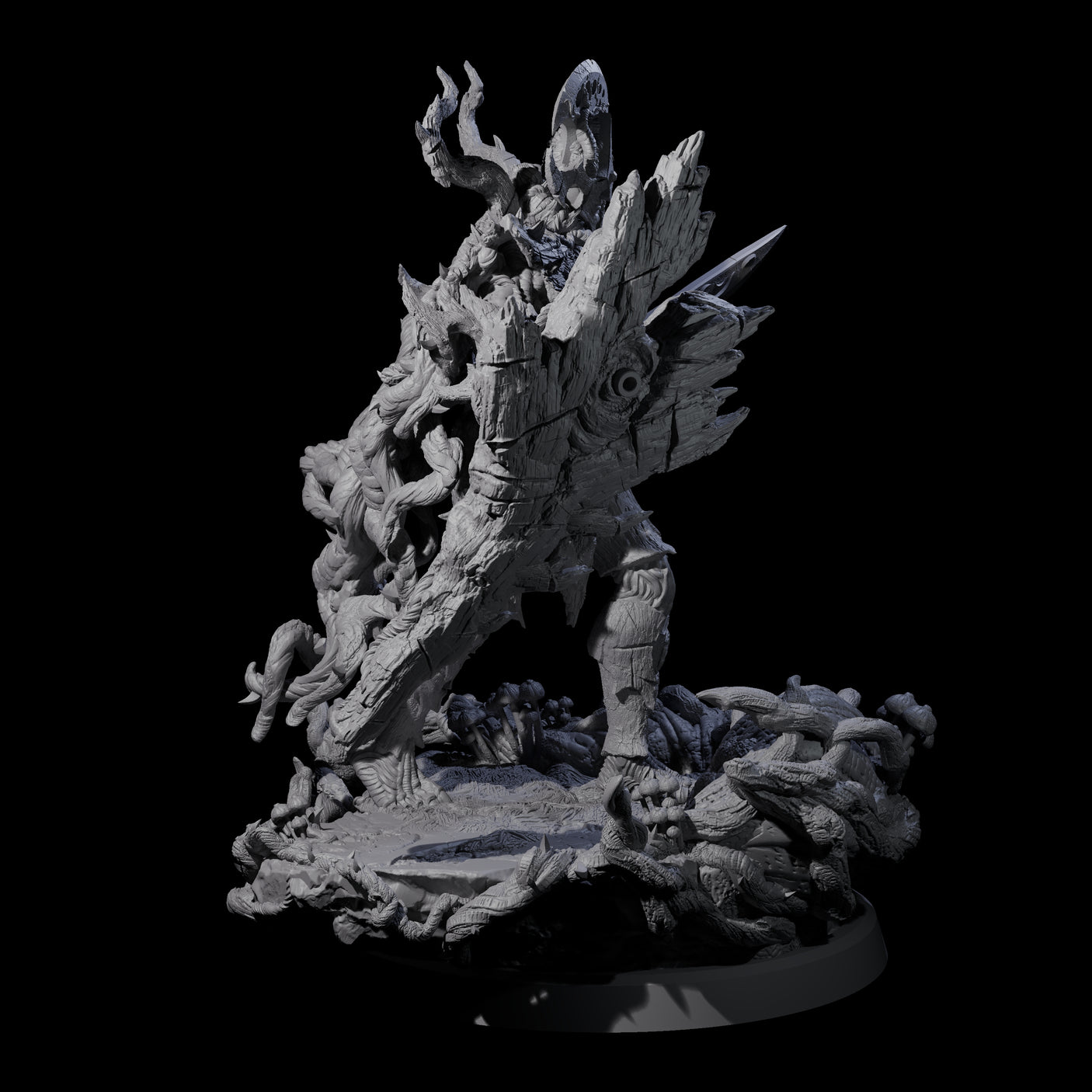 Barky Briar Knight C Miniature for Dungeons and Dragons, Pathfinder or other TTRPGs