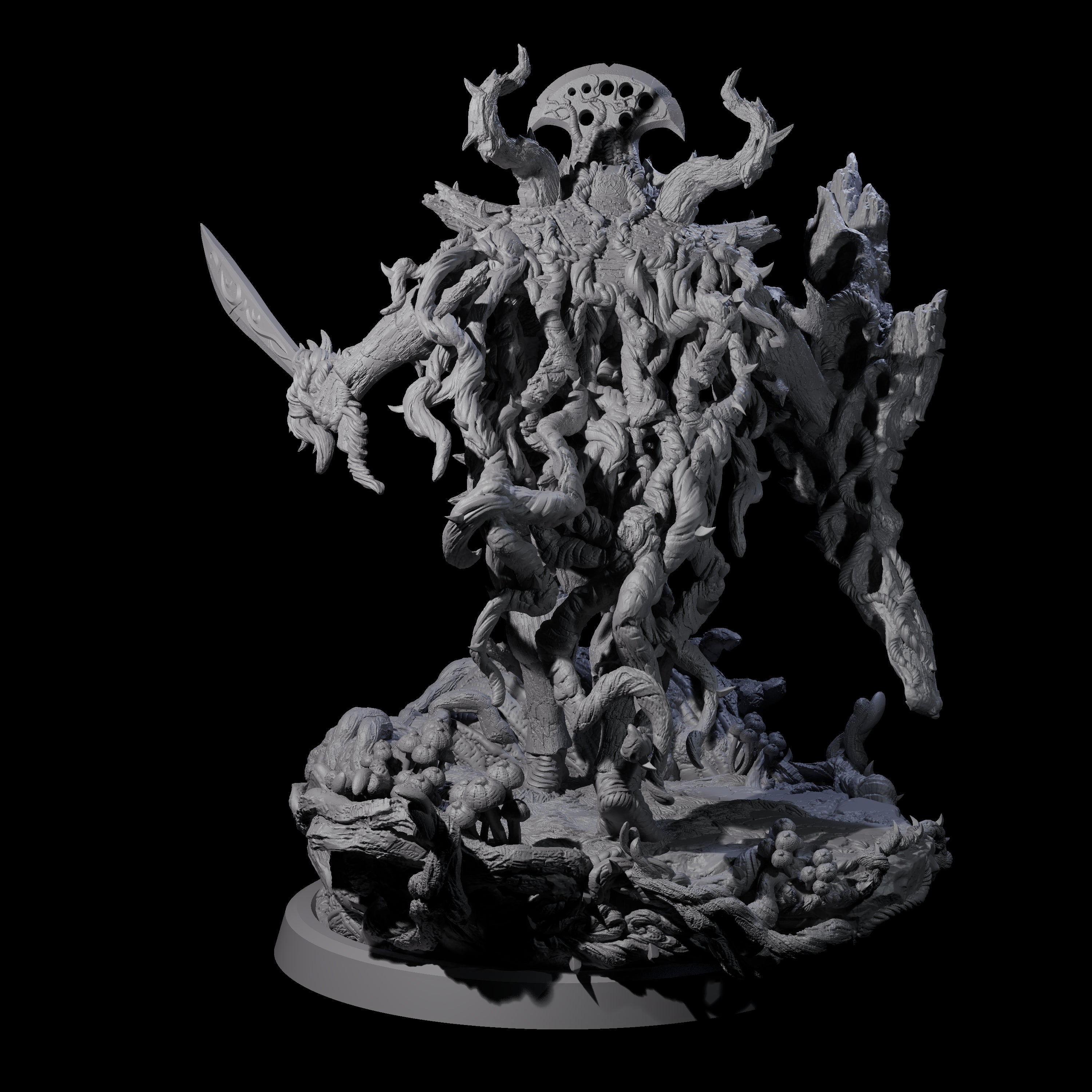 Barky Briar Knight C Miniature for Dungeons and Dragons, Pathfinder or other TTRPGs