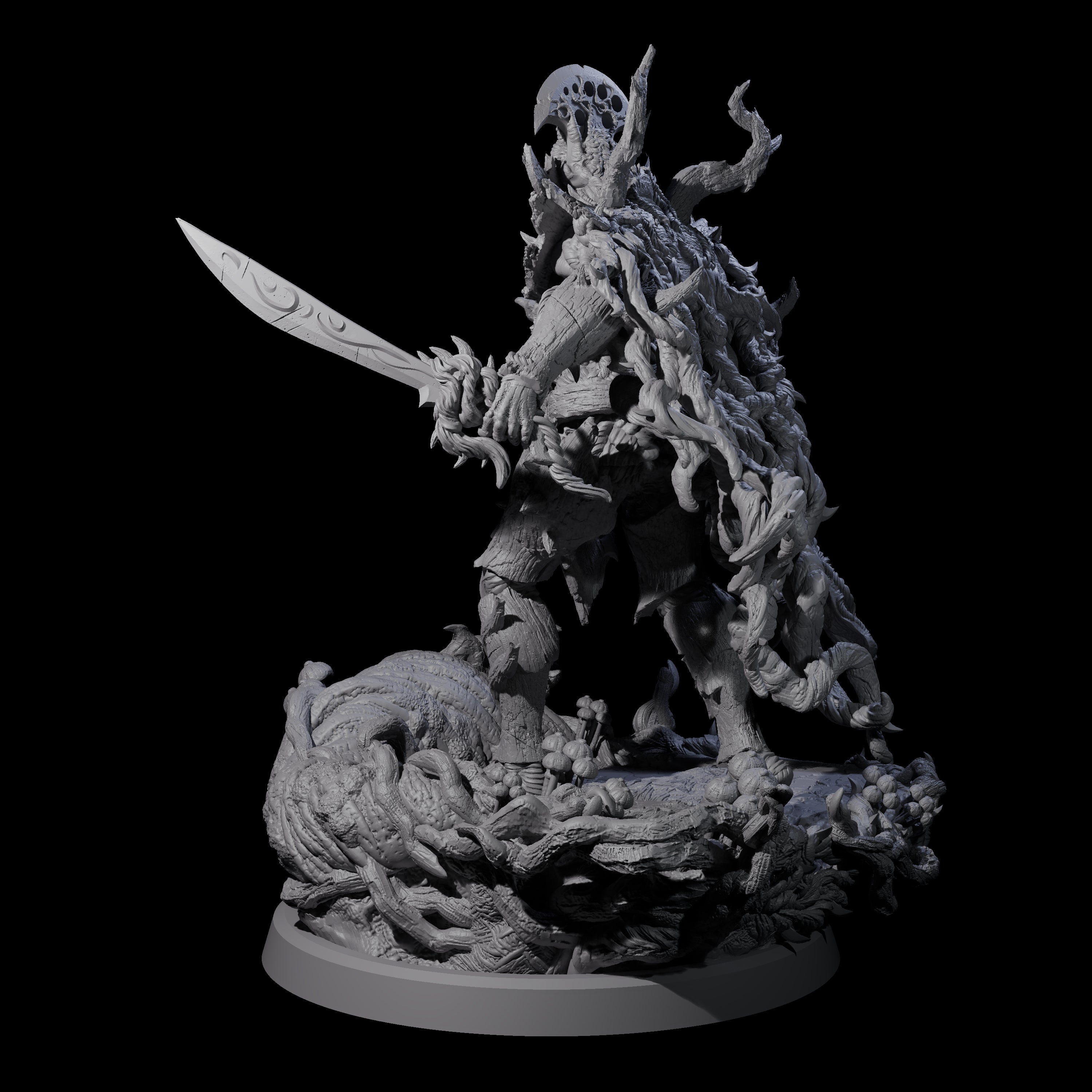 Barky Briar Knight C Miniature for Dungeons and Dragons, Pathfinder or other TTRPGs