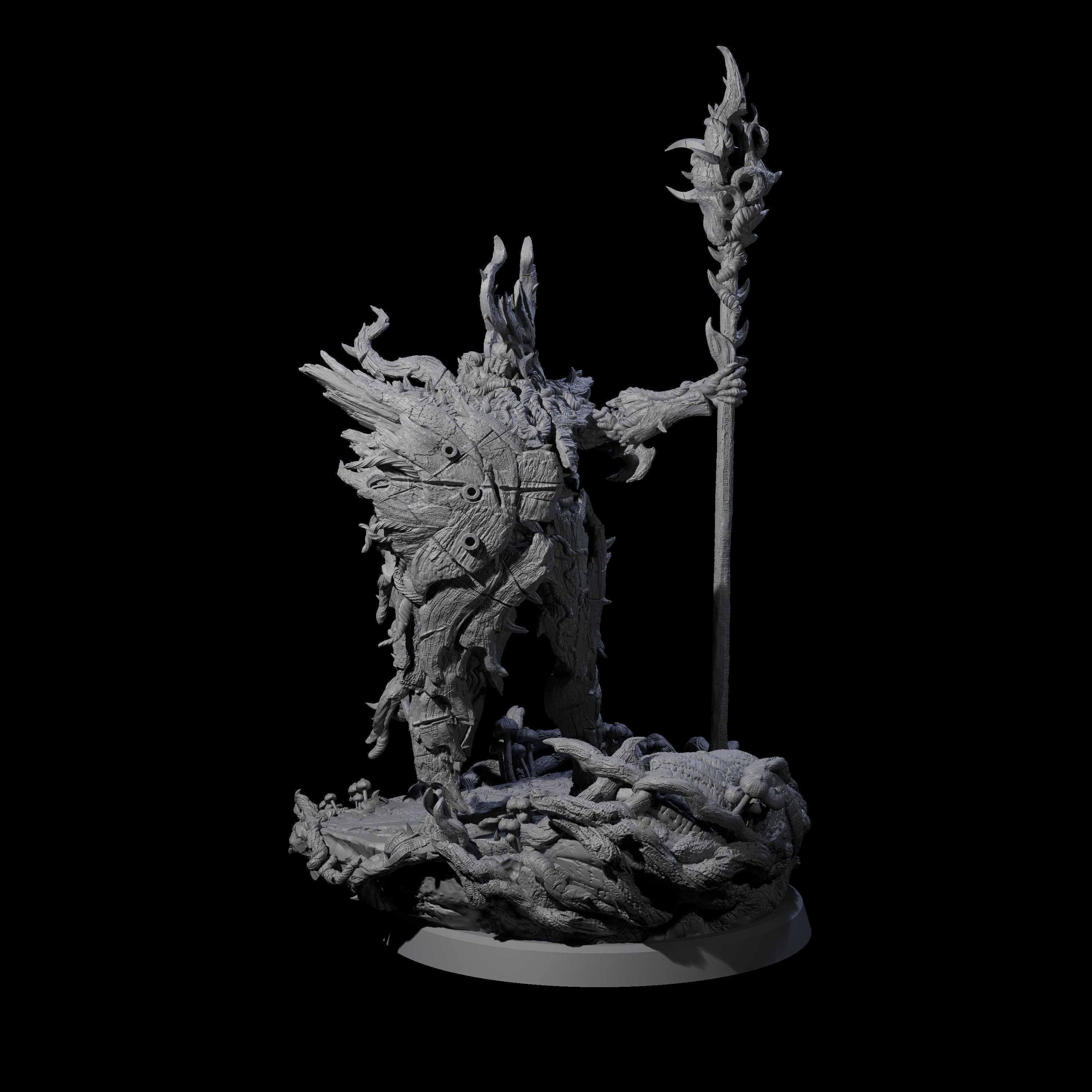 Barky Briar Knight D Miniature for Dungeons and Dragons, Pathfinder or other TTRPGs