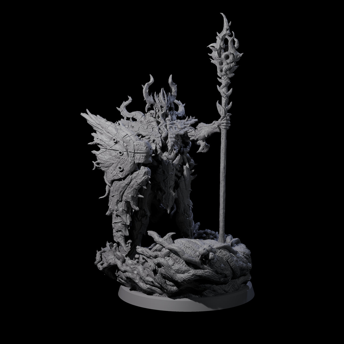 Barky Briar Knight D Miniature for Dungeons and Dragons, Pathfinder or other TTRPGs