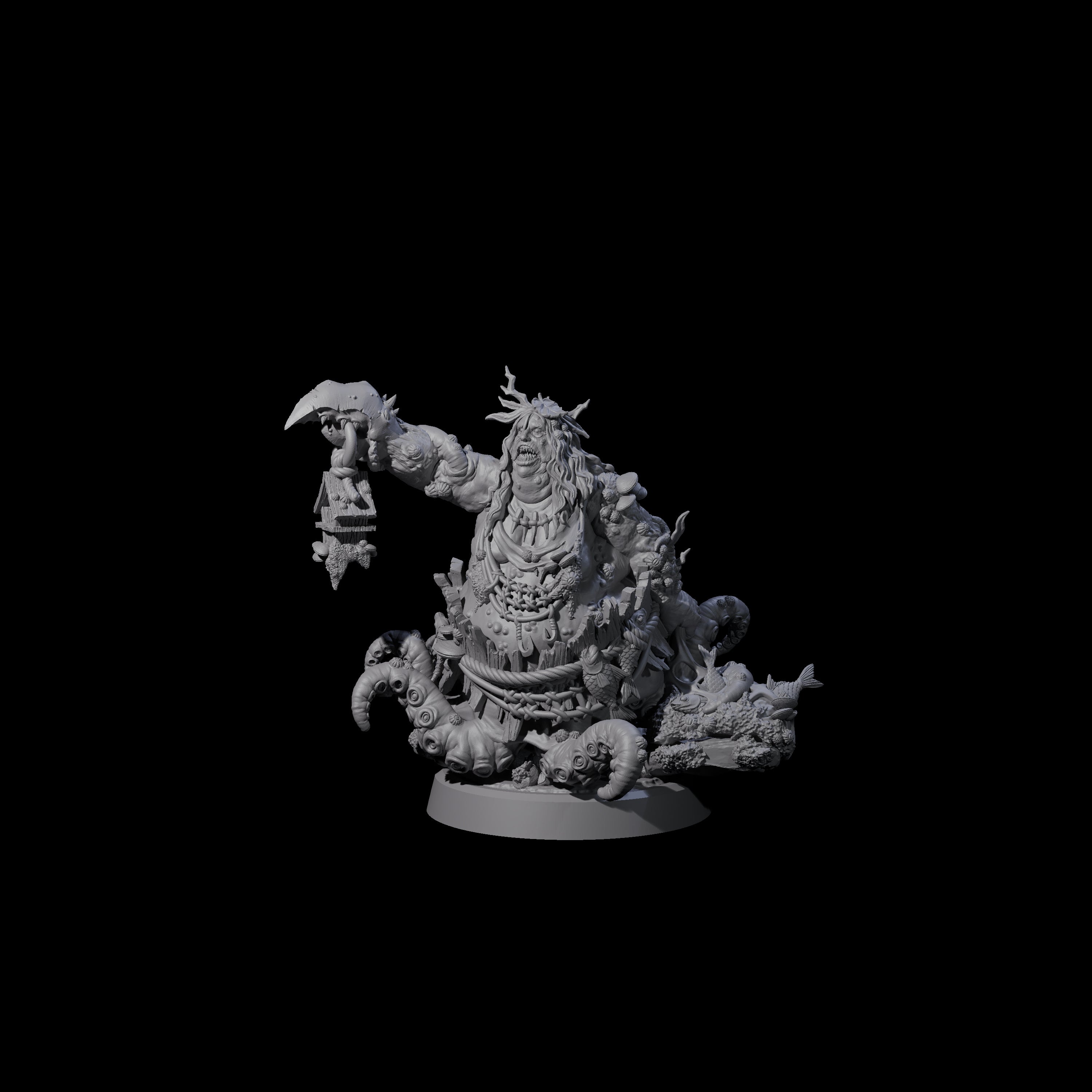 Barnacle Encrusted Sea Hag Miniature for Dungeons and Dragons, Pathfinder or other TTRPGs