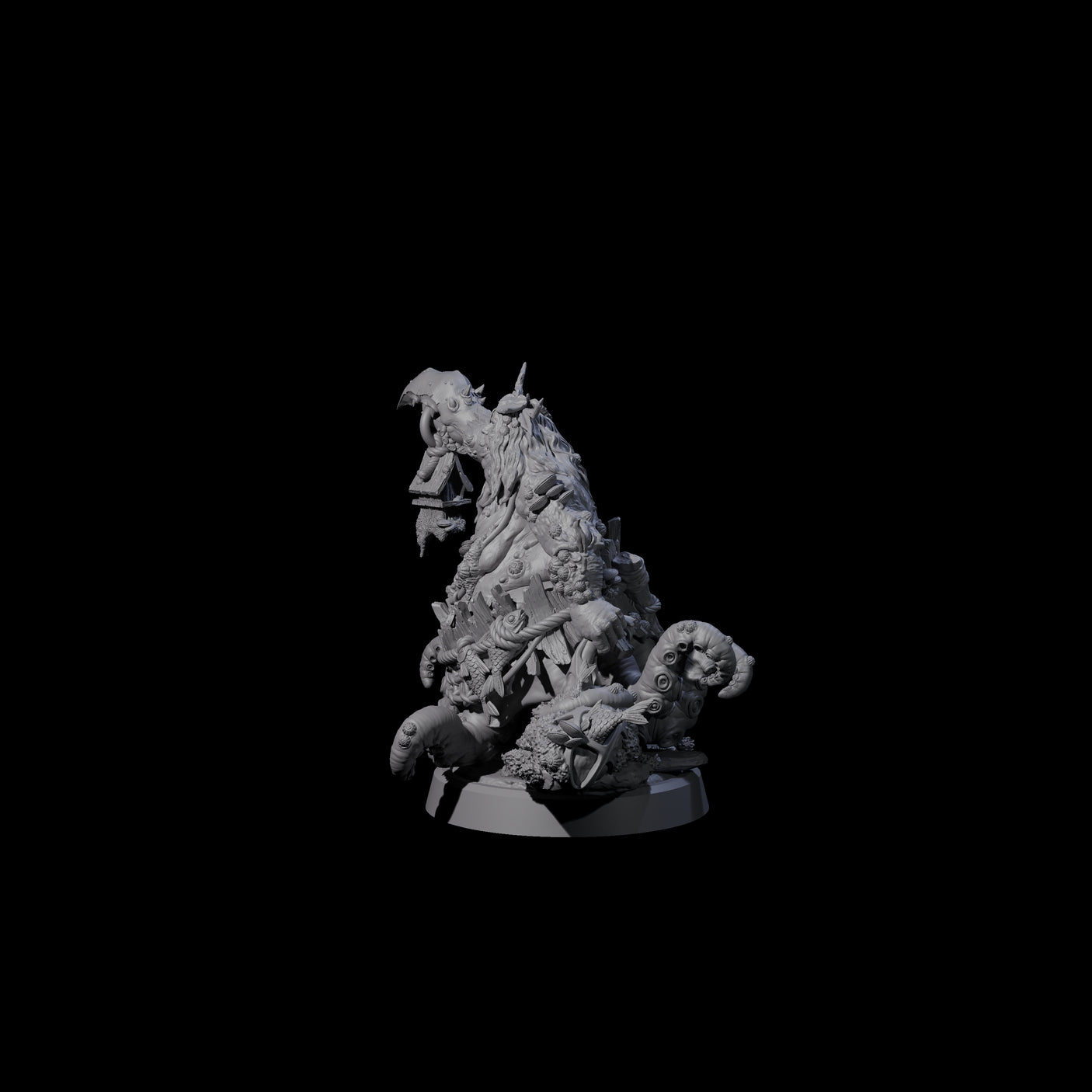 Barnacle Encrusted Sea Hag Miniature for Dungeons and Dragons, Pathfinder or other TTRPGs