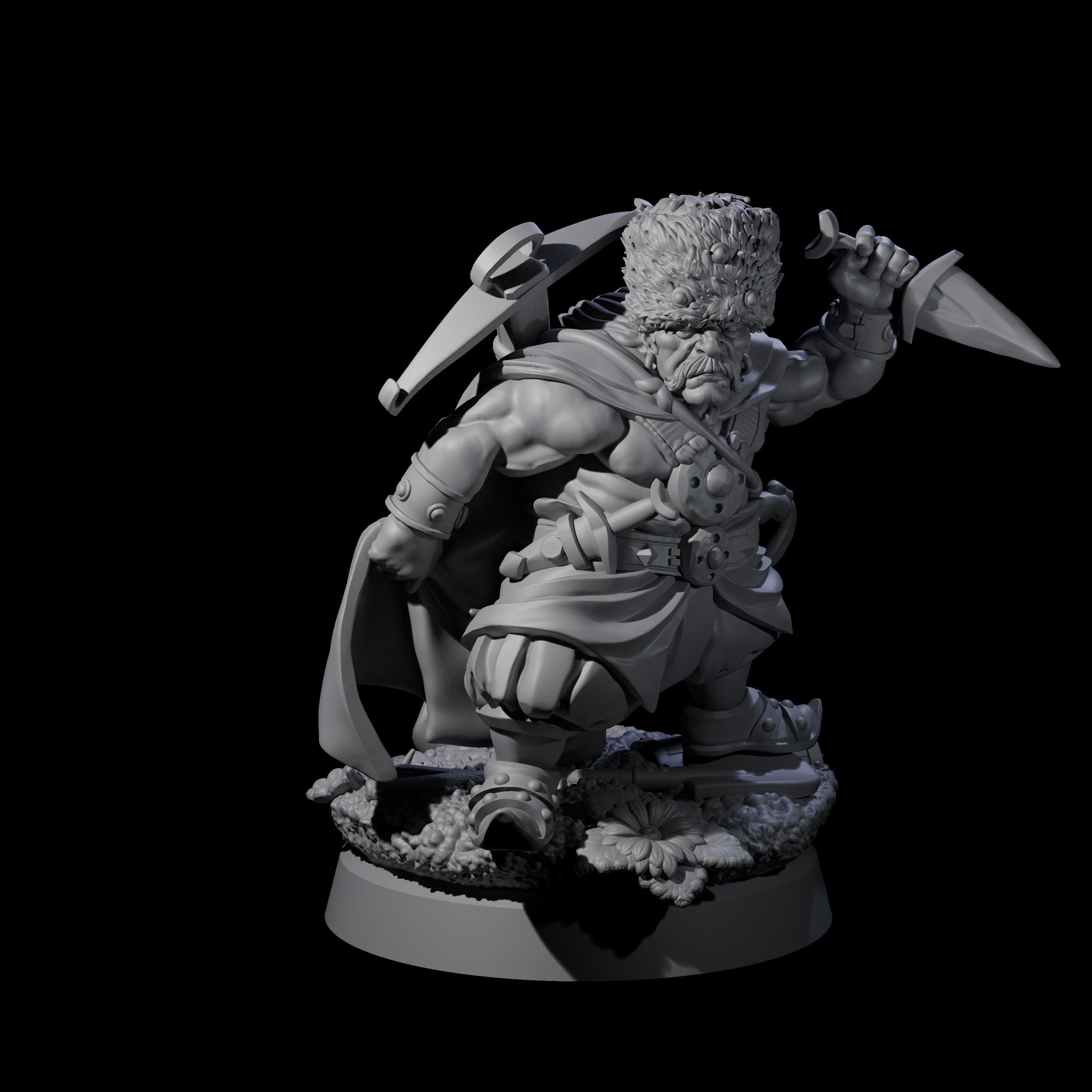 Barovian Dwarf Hunter Miniature for Dungeons and Dragons, Pathfinder or other TTRPGs