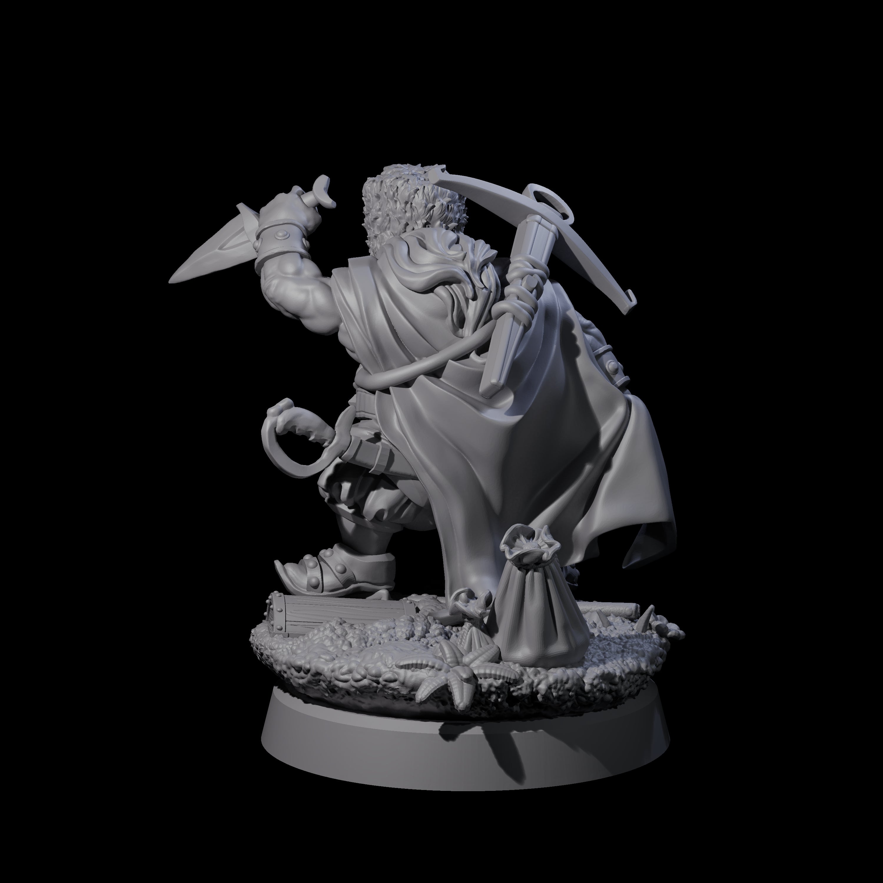 Barovian Dwarf Hunter Miniature for Dungeons and Dragons, Pathfinder or other TTRPGs