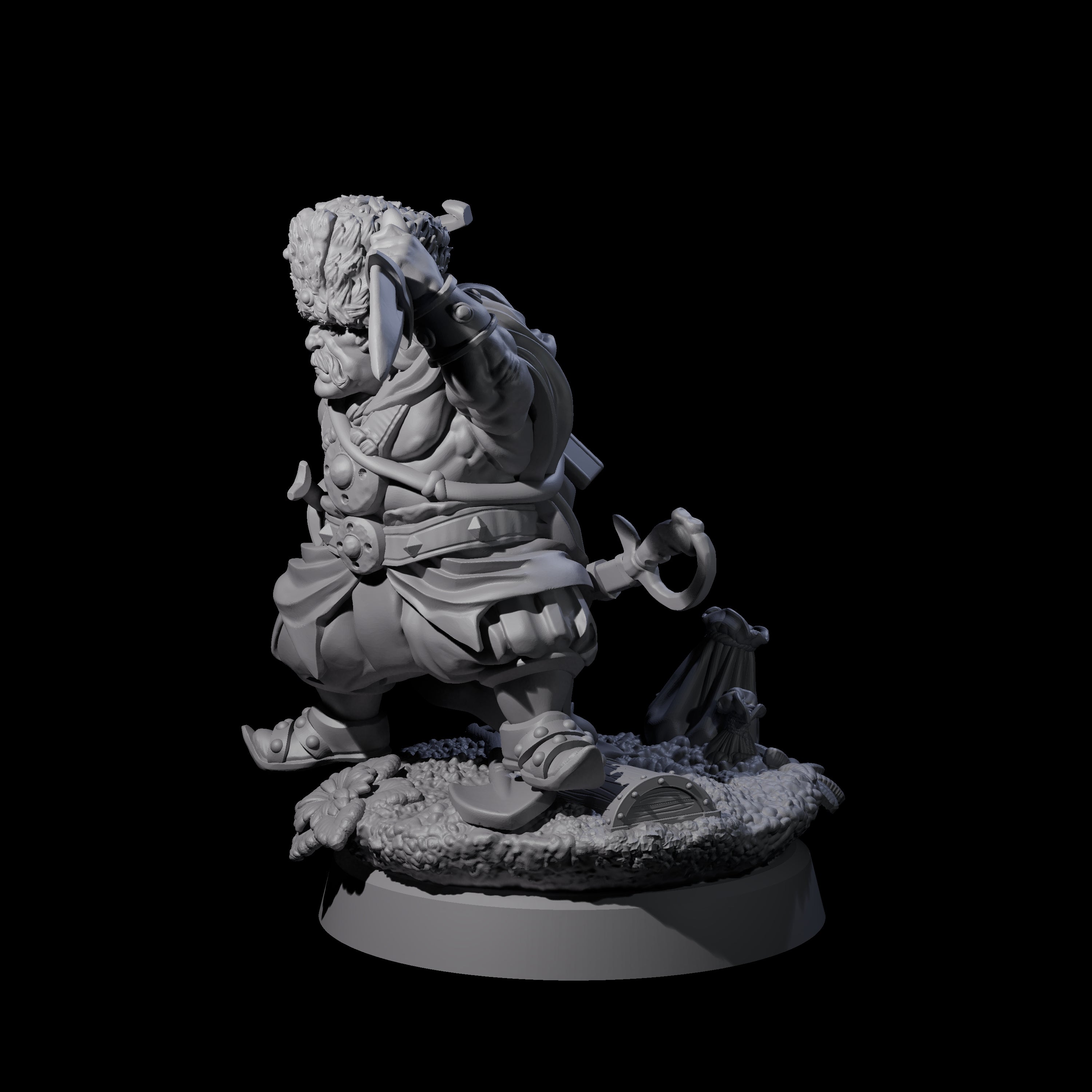 Barovian Dwarf Hunter Miniature for Dungeons and Dragons, Pathfinder or other TTRPGs