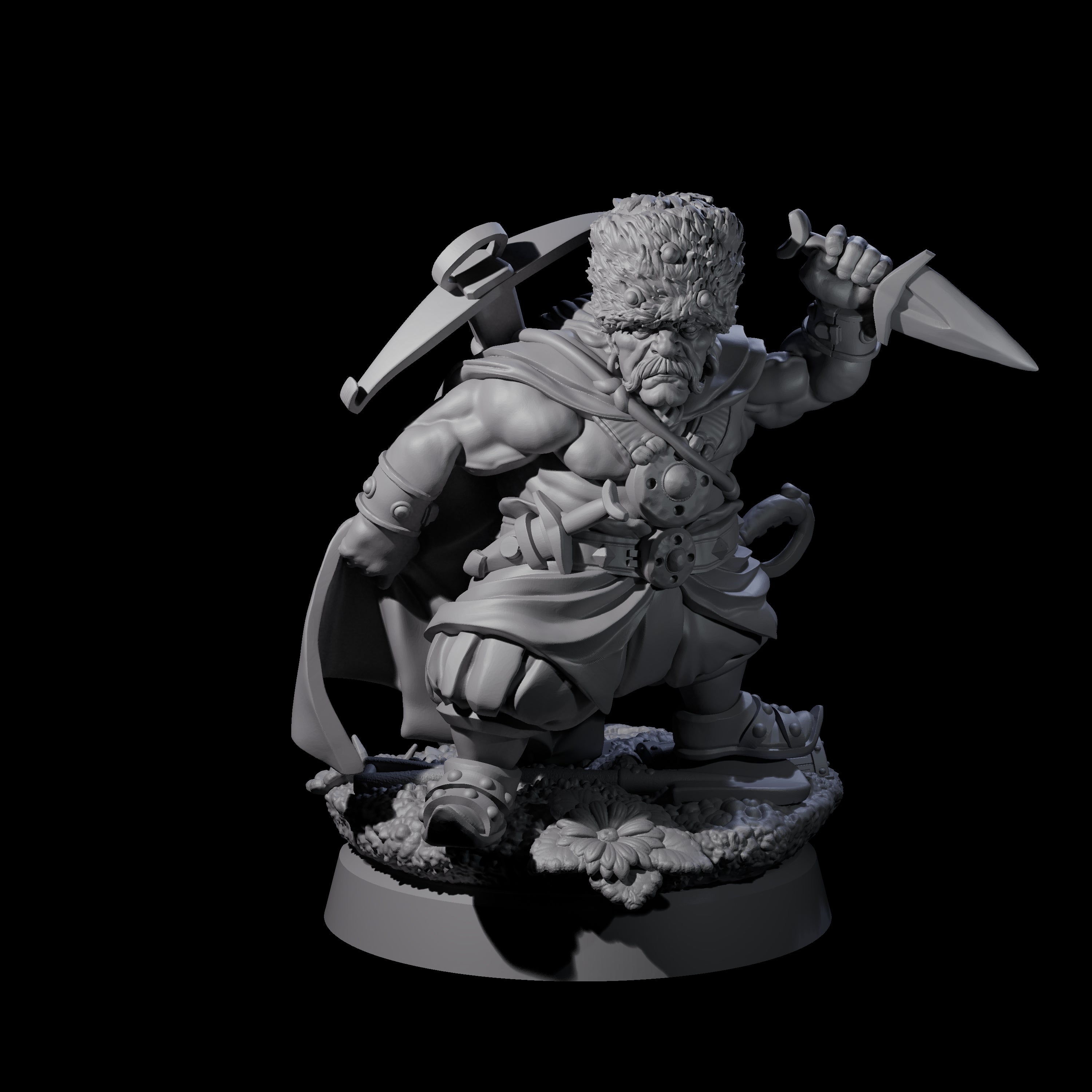 Barovian Dwarf Hunter Miniature for Dungeons and Dragons, Pathfinder or other TTRPGs