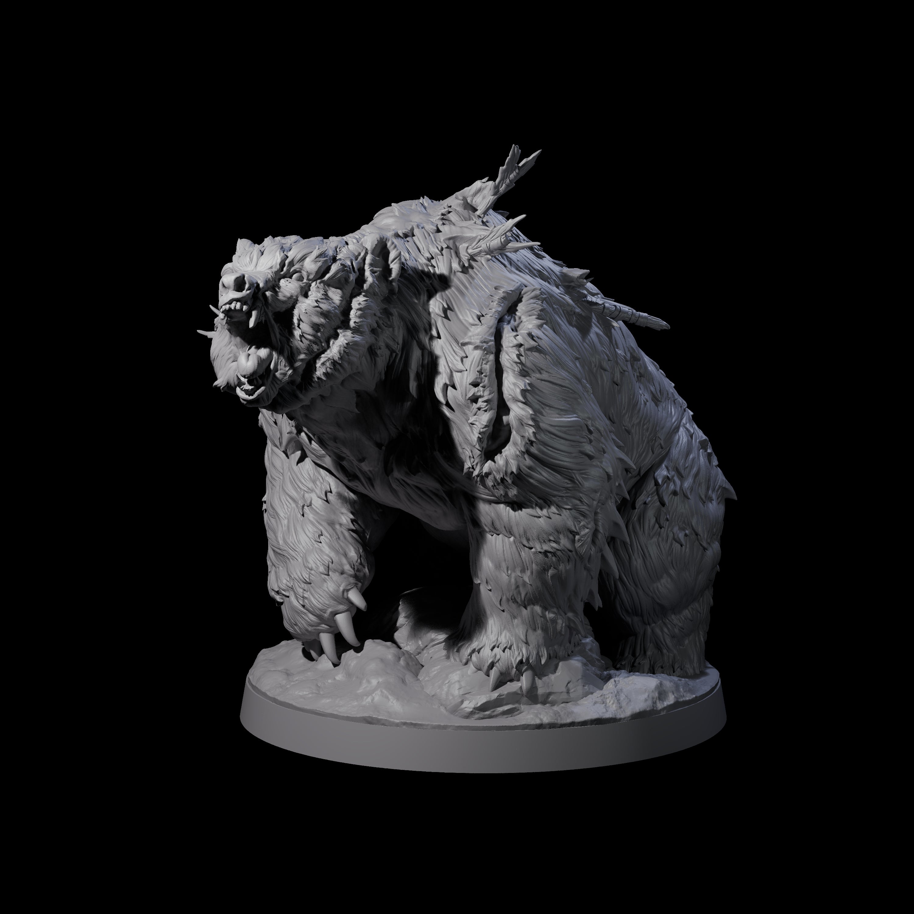 Battle Hardened Dire Bear A Miniature for Dungeons and Dragons, Pathfinder or other TTRPGs