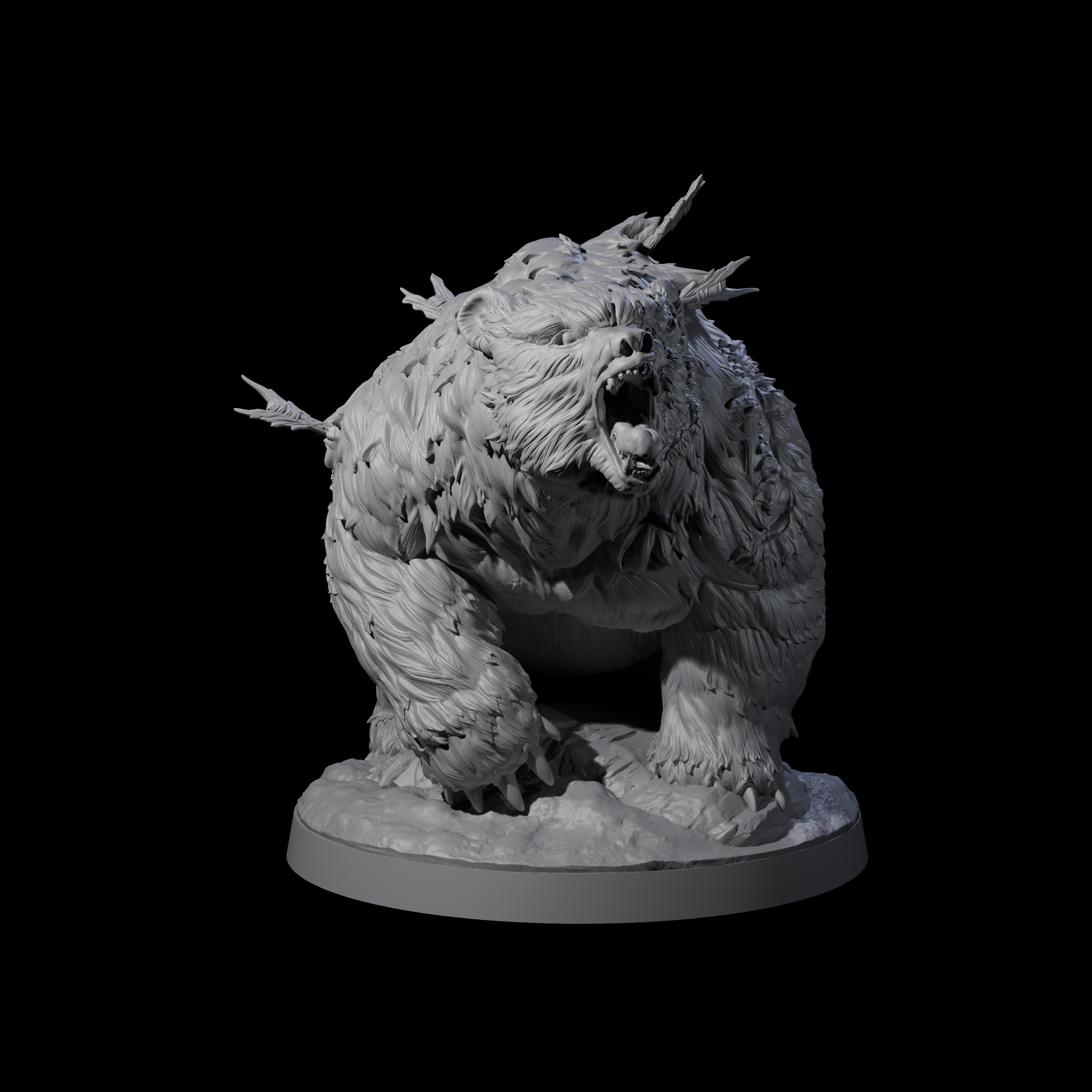 Battle Hardened Dire Bear A Miniature for Dungeons and Dragons, Pathfinder or other TTRPGs