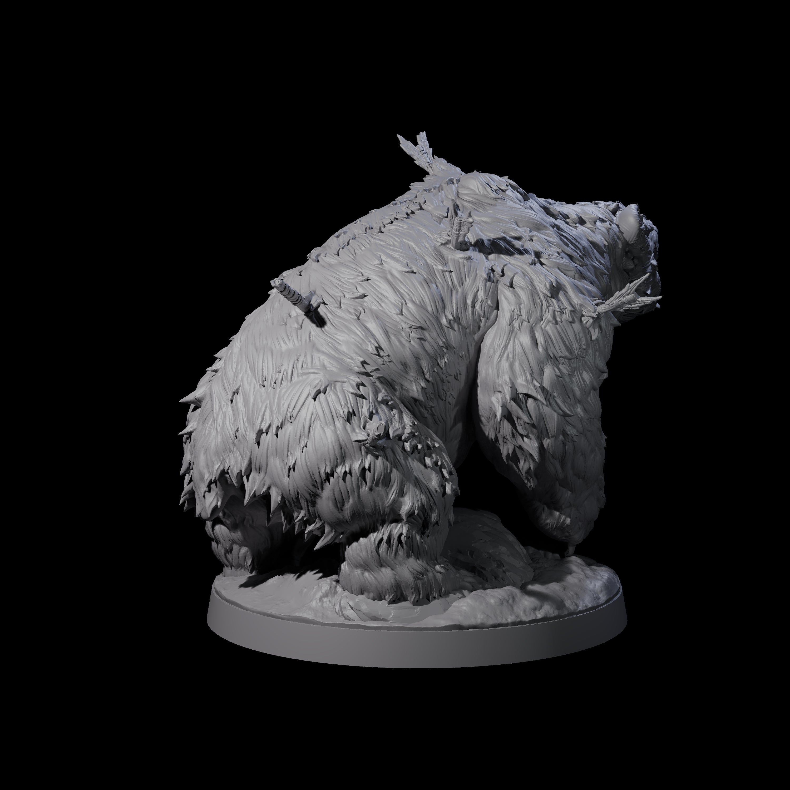 Battle Hardened Dire Bear A Miniature for Dungeons and Dragons, Pathfinder or other TTRPGs