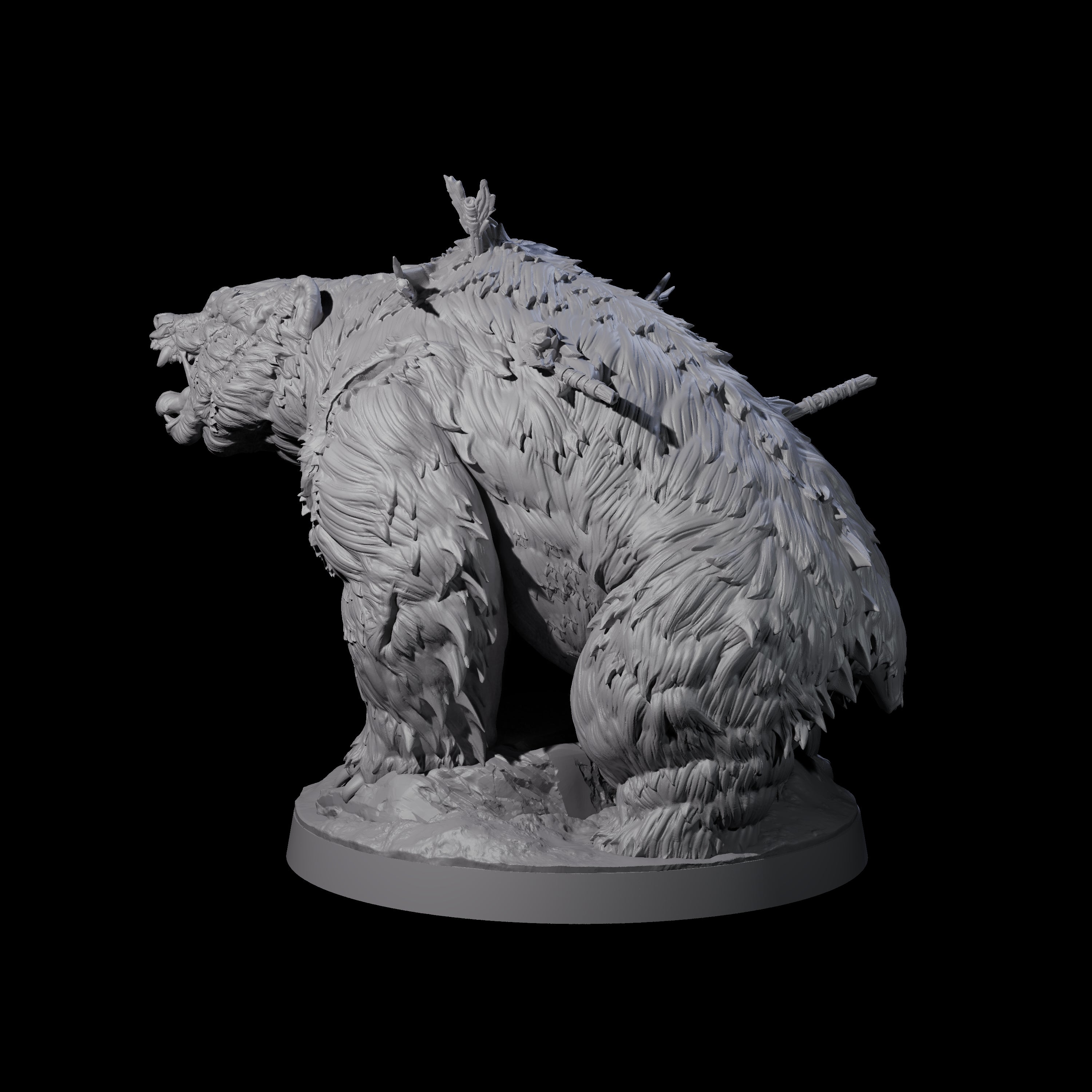 Battle Hardened Dire Bear A Miniature for Dungeons and Dragons, Pathfinder or other TTRPGs