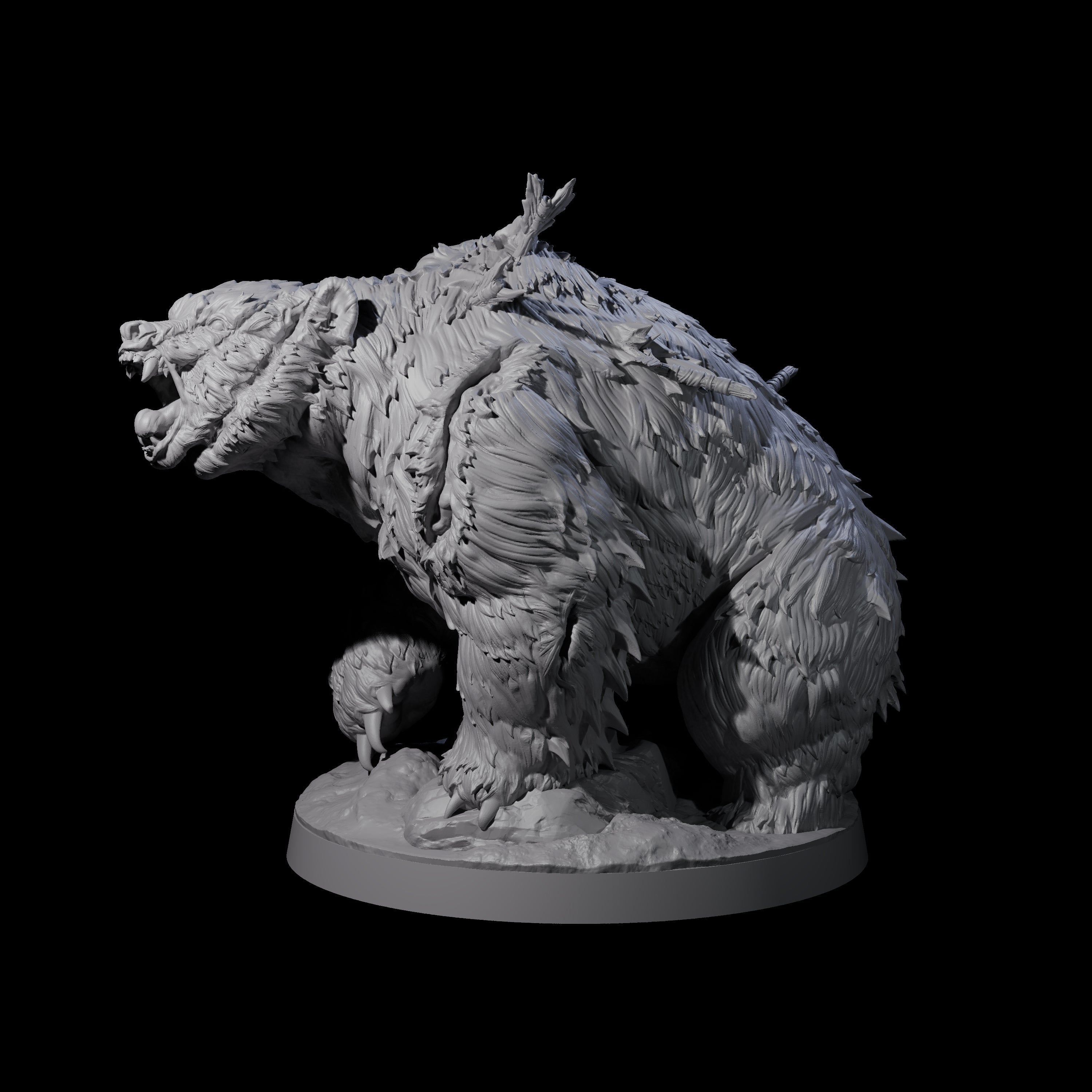 Battle Hardened Dire Bear A Miniature for Dungeons and Dragons, Pathfinder or other TTRPGs