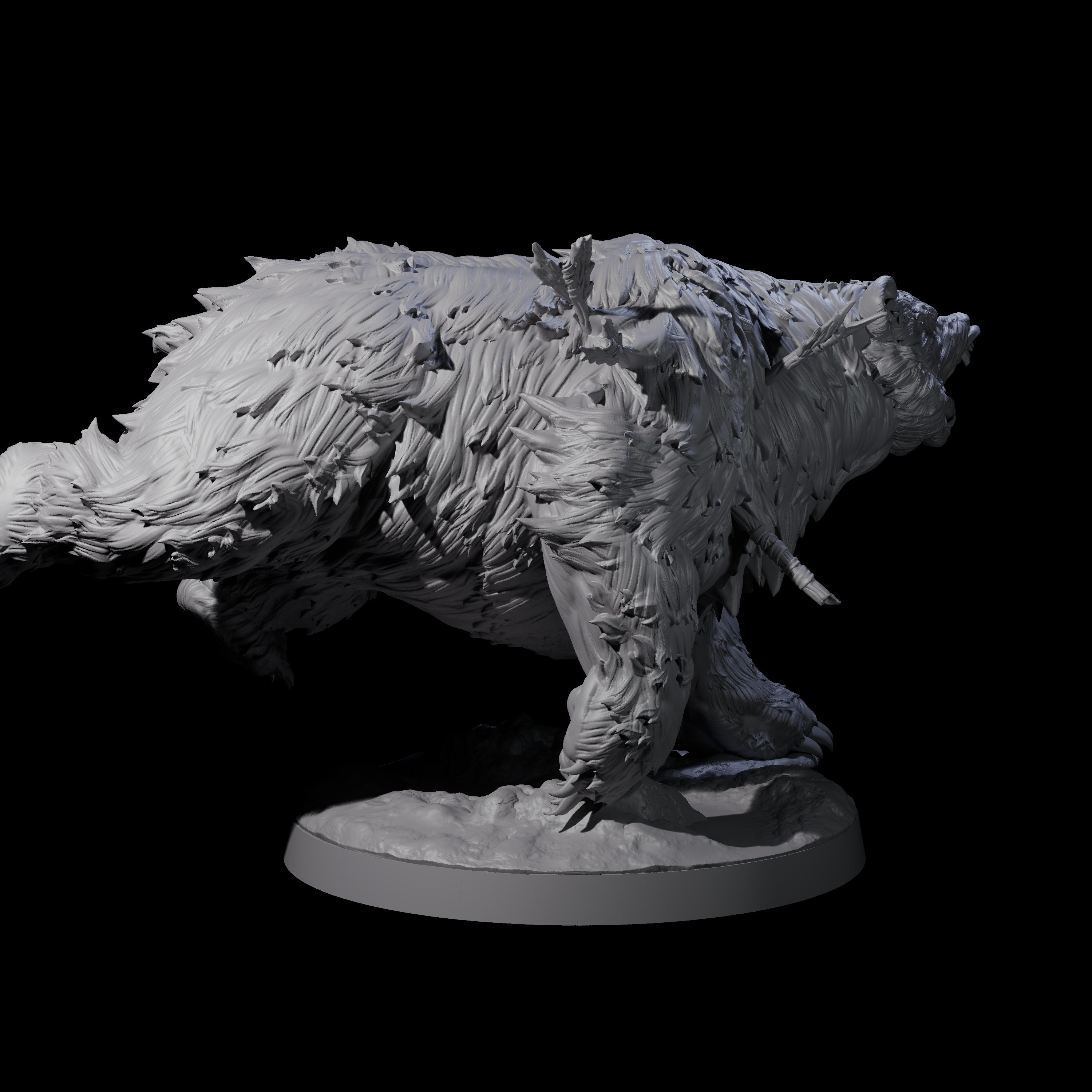 Battle Hardened Dire Bear B Miniature for Dungeons and Dragons, Pathfinder or other TTRPGs
