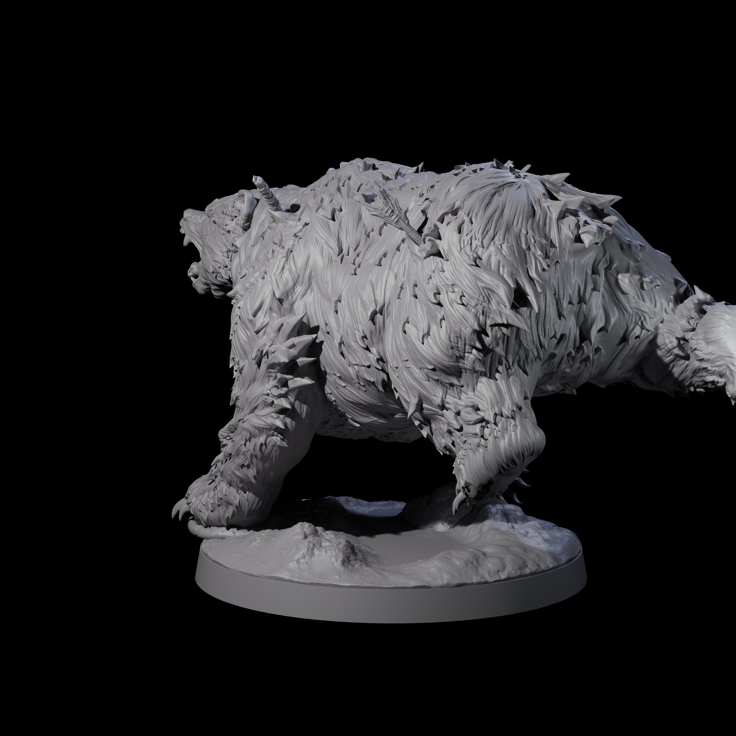 Battle Hardened Dire Bear B Miniature for Dungeons and Dragons, Pathfinder or other TTRPGs