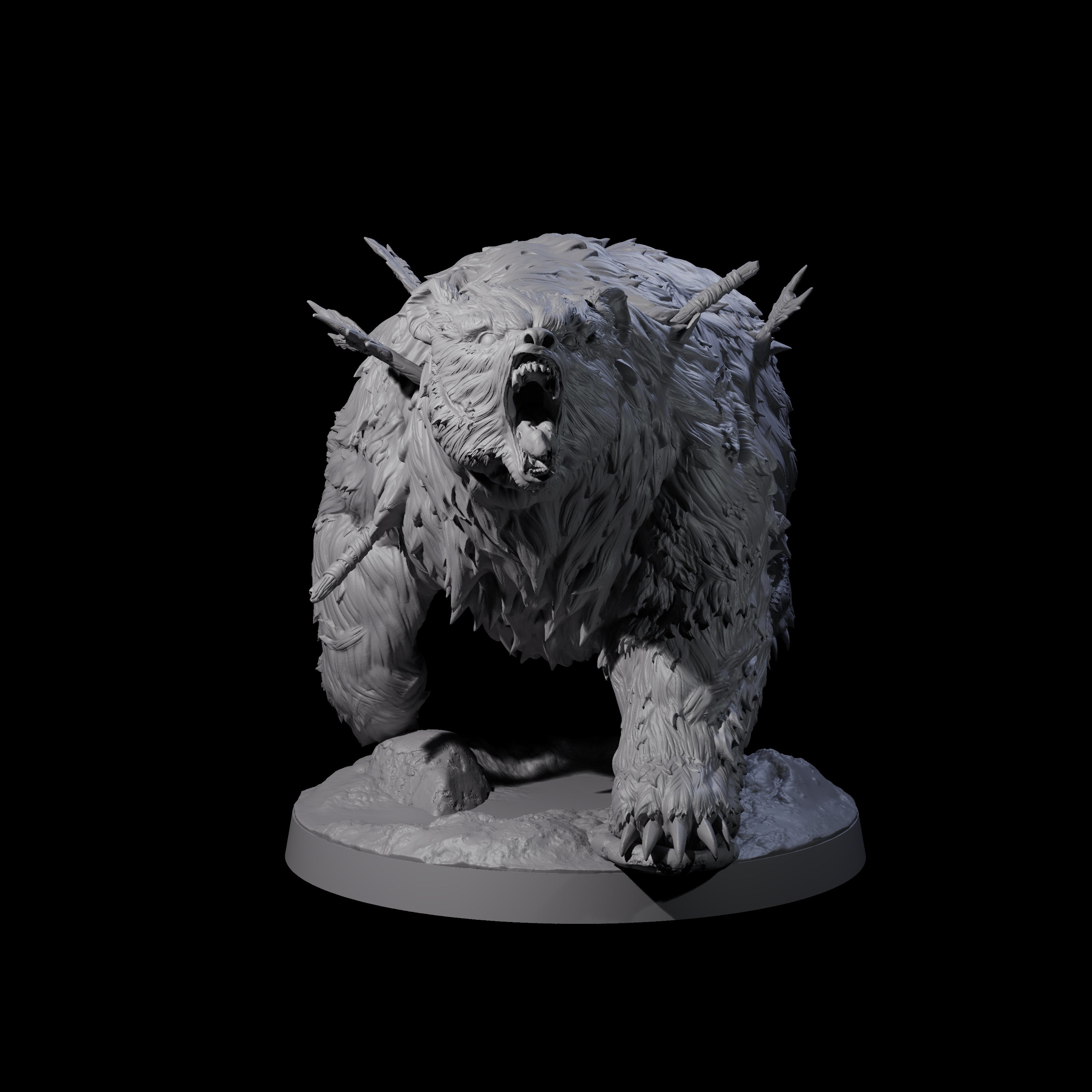 Battle Hardened Dire Bear B Miniature for Dungeons and Dragons, Pathfinder or other TTRPGs