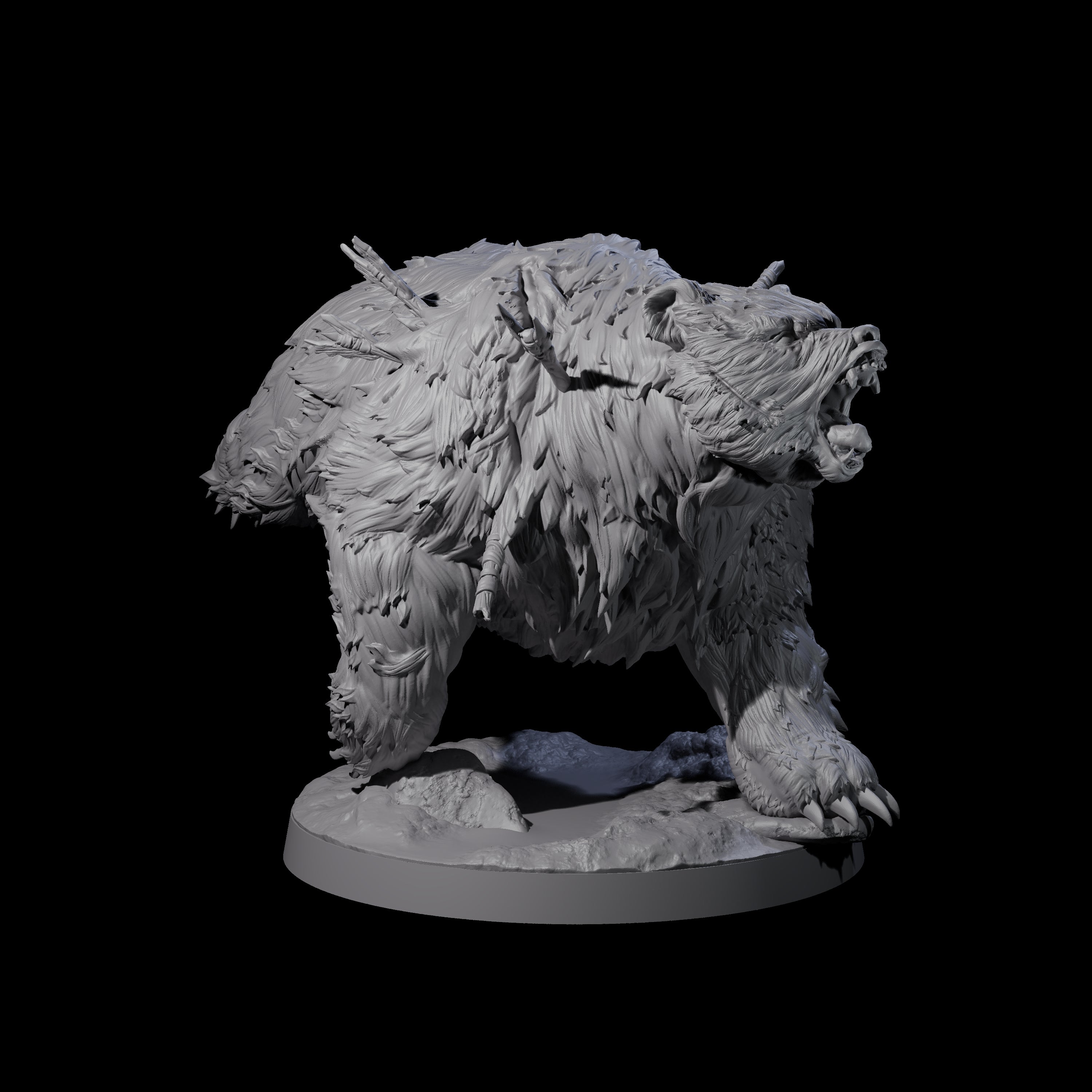 Battle Hardened Dire Bear B Miniature for Dungeons and Dragons, Pathfinder or other TTRPGs