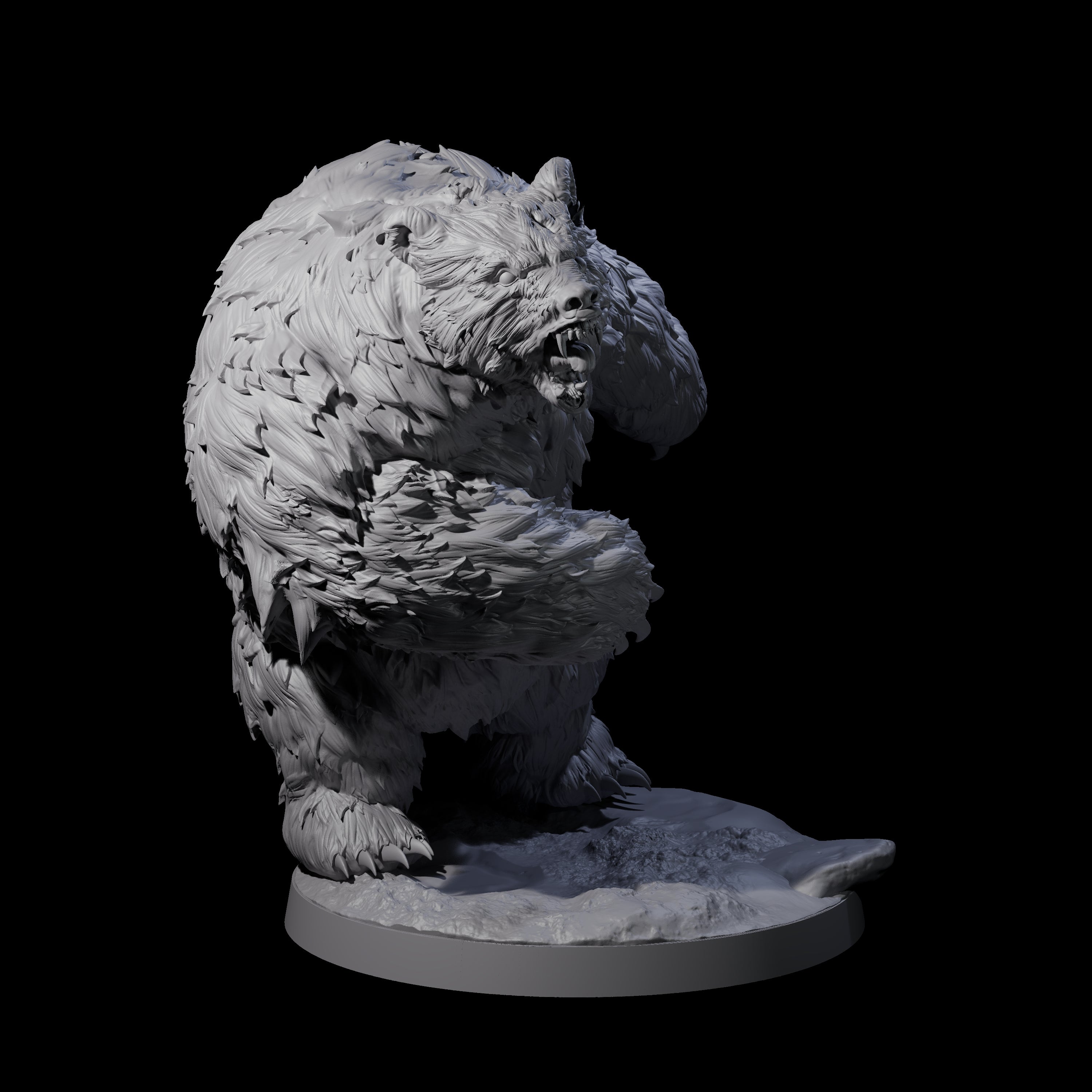 Battle Hardened Dire Bear C Miniature for Dungeons and Dragons, Pathfinder or other TTRPGs
