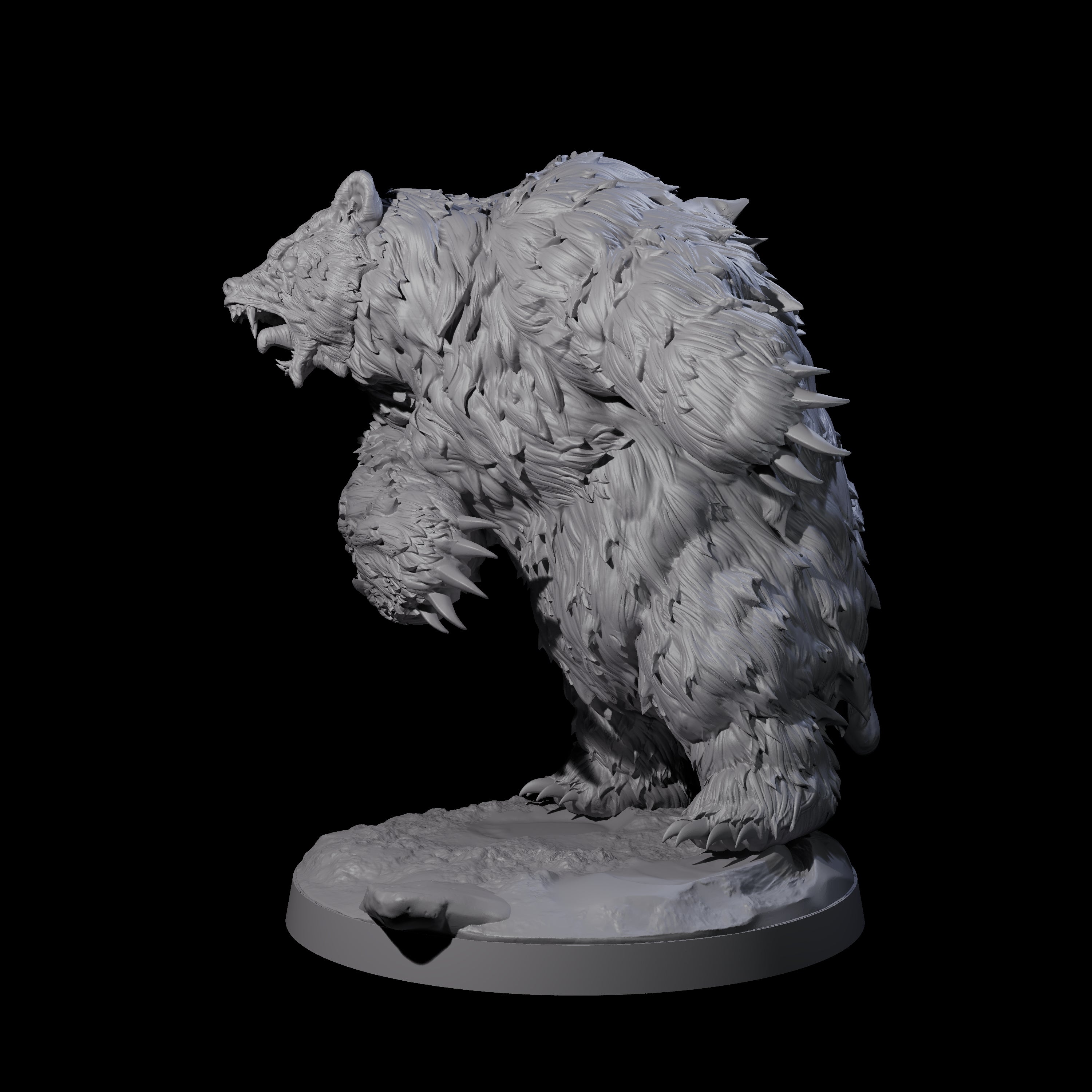 Battle Hardened Dire Bear C Miniature for Dungeons and Dragons, Pathfinder or other TTRPGs
