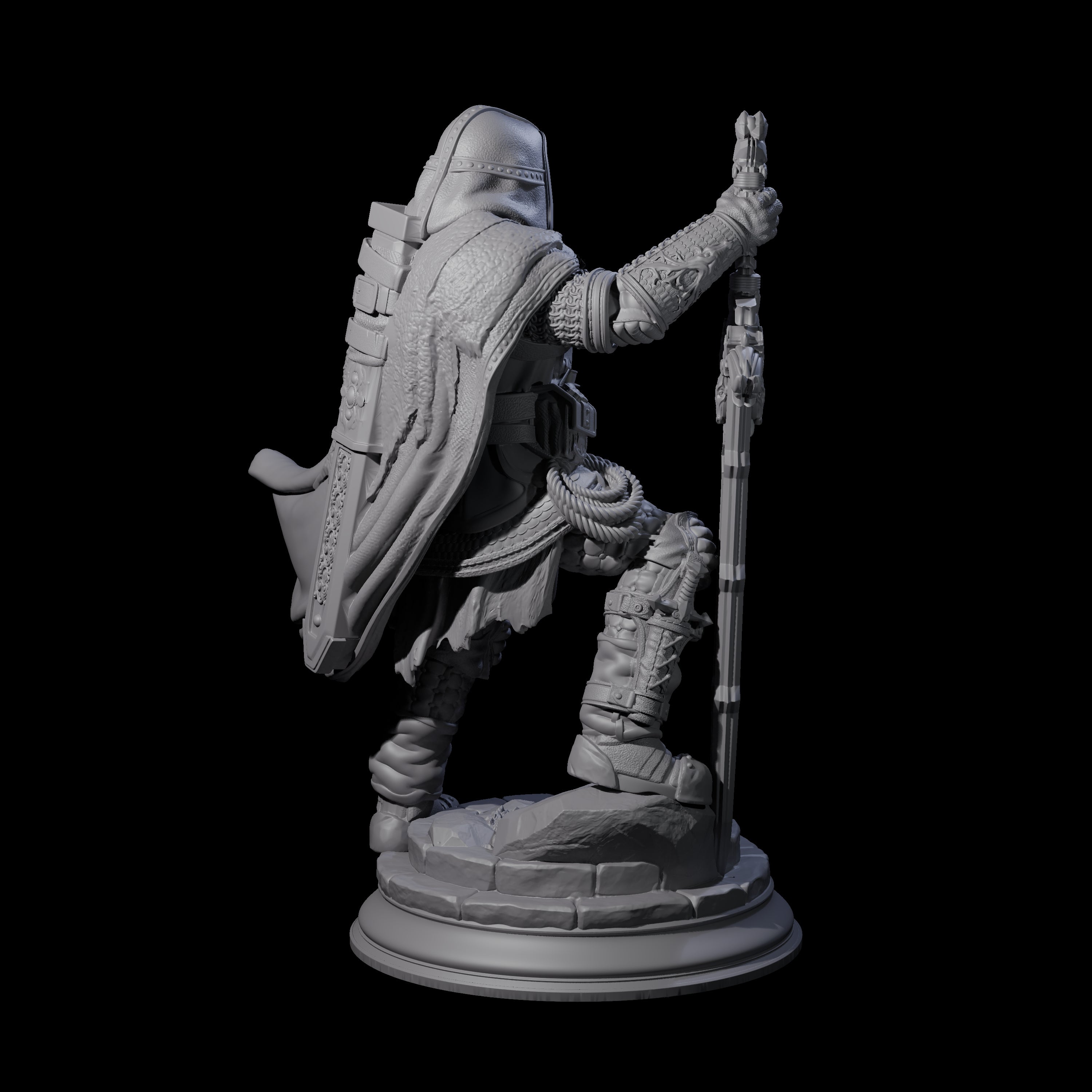 Battle Weary Warrior Miniature for Dungeons and Dragons, Pathfinder or other TTRPGs
