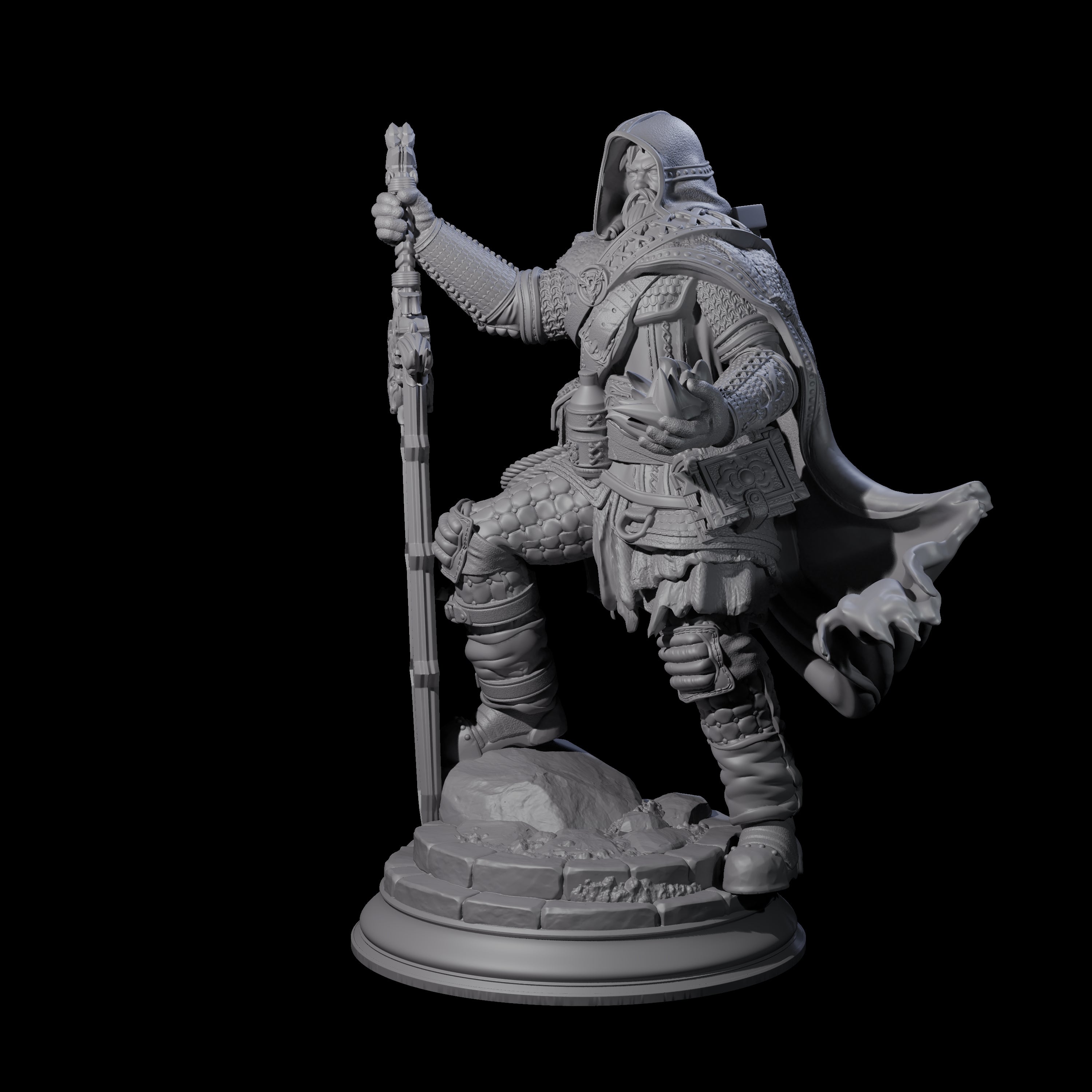 Battle Weary Warrior Miniature for Dungeons and Dragons, Pathfinder or other TTRPGs