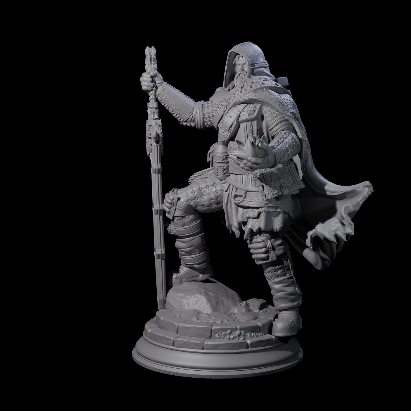 Battle Weary Warrior Miniature for Dungeons and Dragons, Pathfinder or other TTRPGs